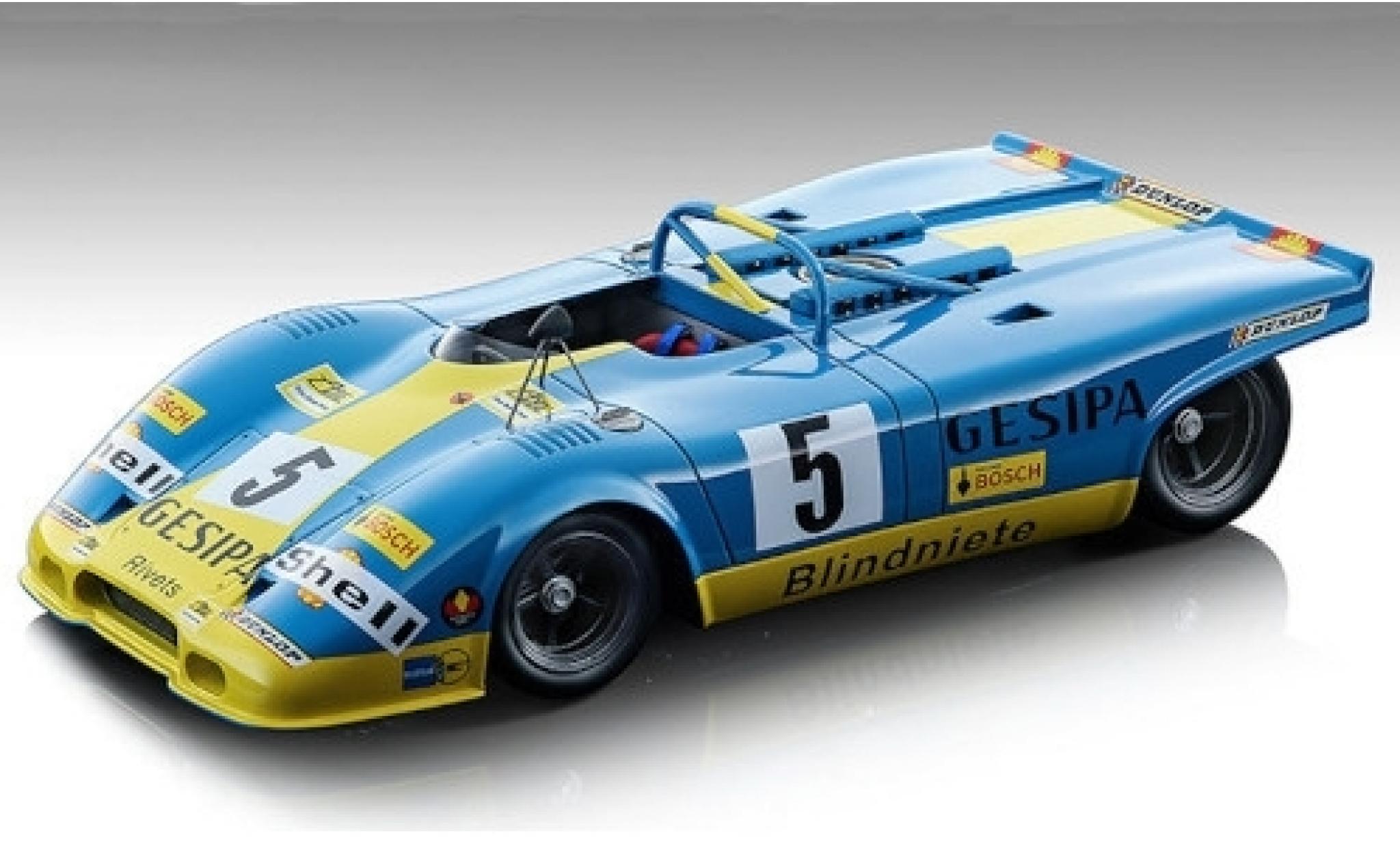 Porsche 917 1971 1/18 Tecnomodel Spyder RHD No.5 GESIPA 1000km Paris 1971 H.Marko/M.Weber modellino in miniatura