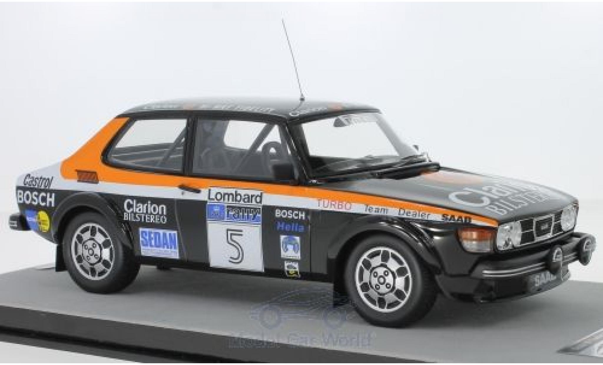Saab 99 1/18 Tecnomodel Turbo No.5 Rally Costa Smeralda 1980 S.Blomqvist/B.Cederberg modellino in miniatura