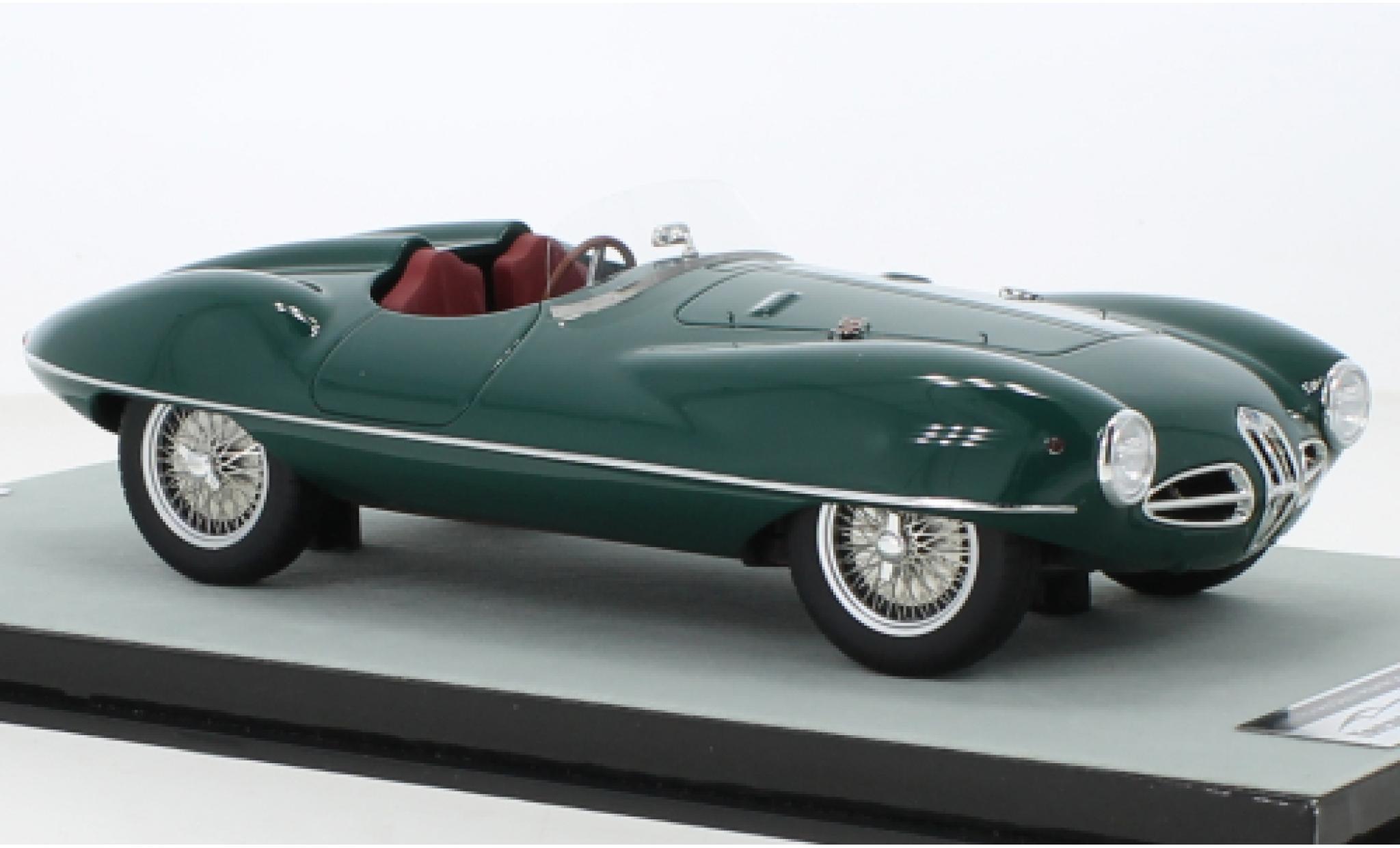 Alfa Romeo Disco 1/18 Tecnomodel Volante Spyder Touring Superleggera verde RHD 1952 modellino in miniatura