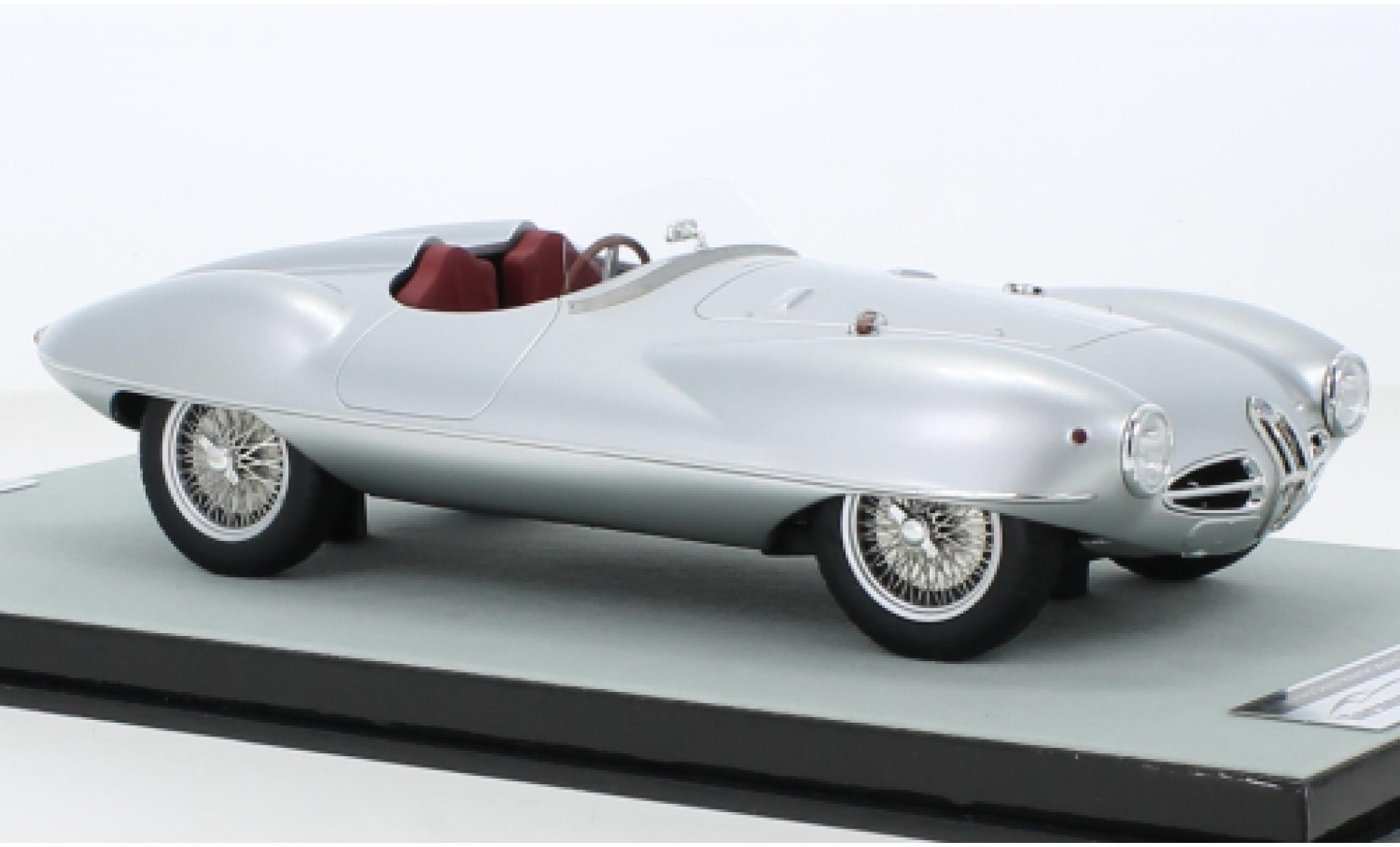 Alfa Romeo Disco 1/18 Tecnomodel Volante Spyder Touring Superleggera grigio RHD 1952 modellino in miniatura