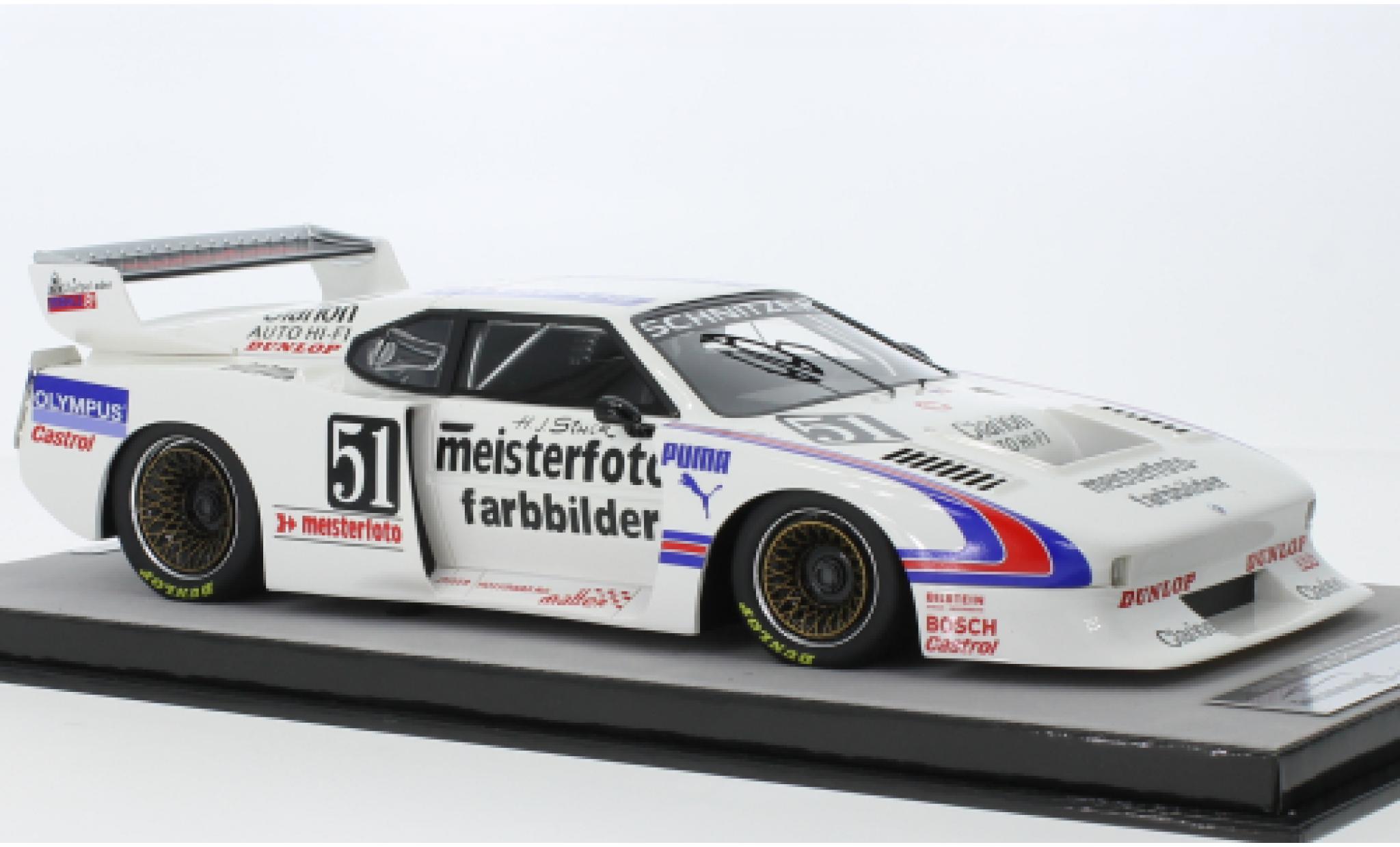 Bmw M1 1/18 Tecnomodel Turbo No.51 Team Schnitzer Meisterfoto Farbbilder DRM Nuerburgring 1981 modellino in miniatura