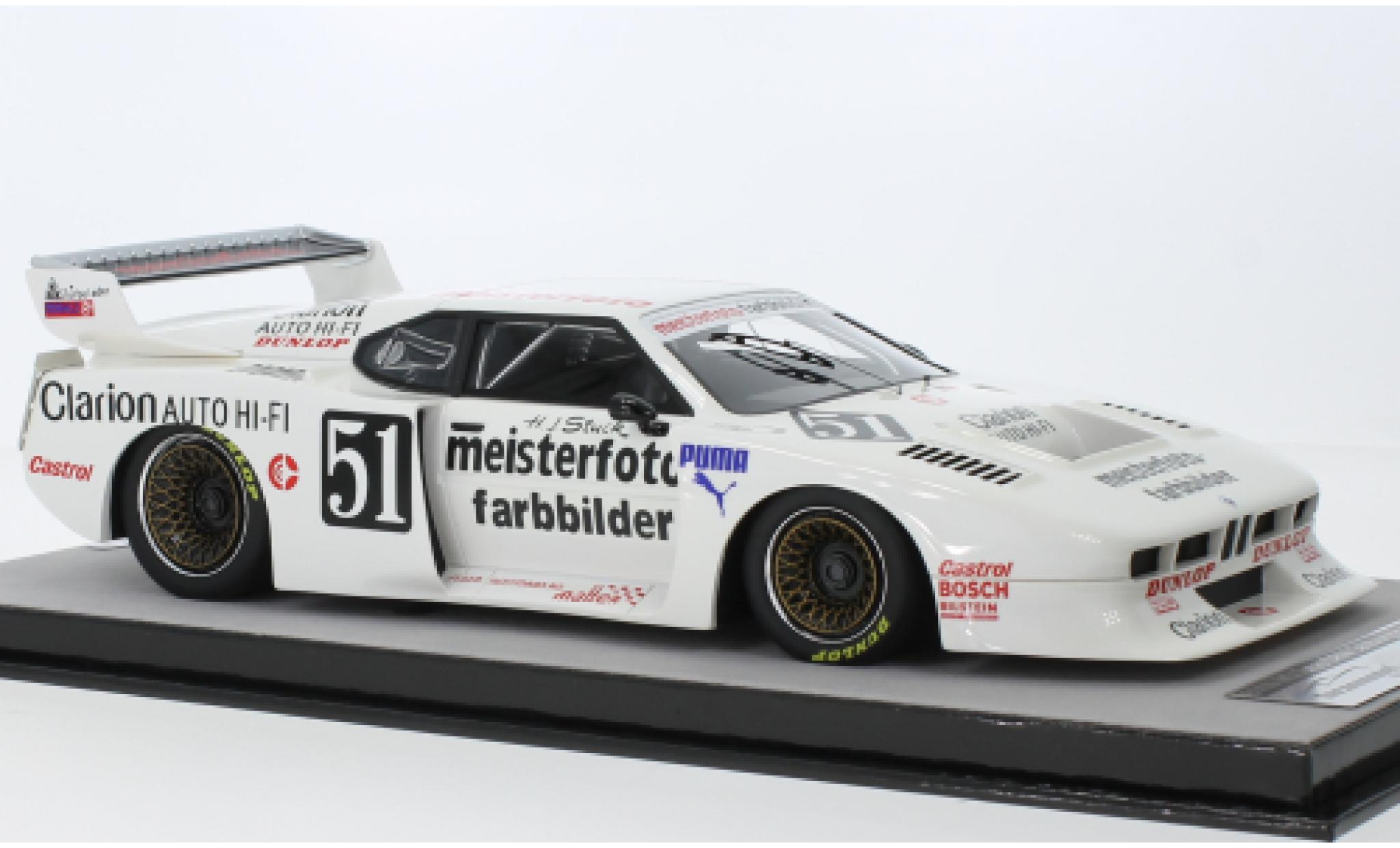 Bmw M1 1/18 Tecnomodel Turbo No.51 Team Schnitzer Meisterfoto Farbbilder DRM Salzburgring 1981 modellino in miniatura