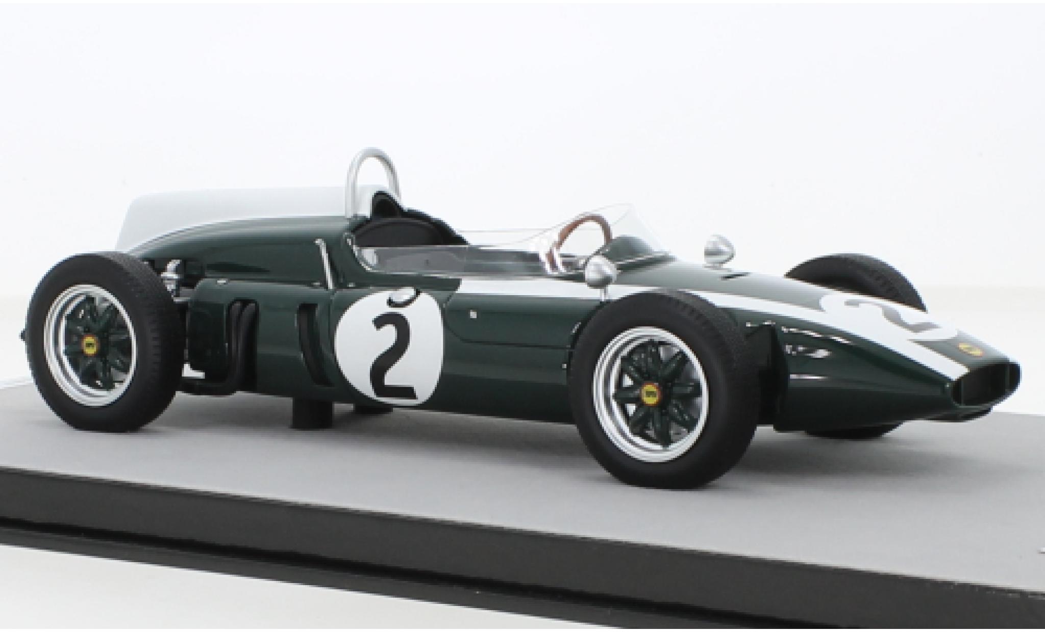 Cooper T53 1/18 Tecnomodel Climax No.2 Formel 1 GP Großbritannien 1960 modellino in miniatura