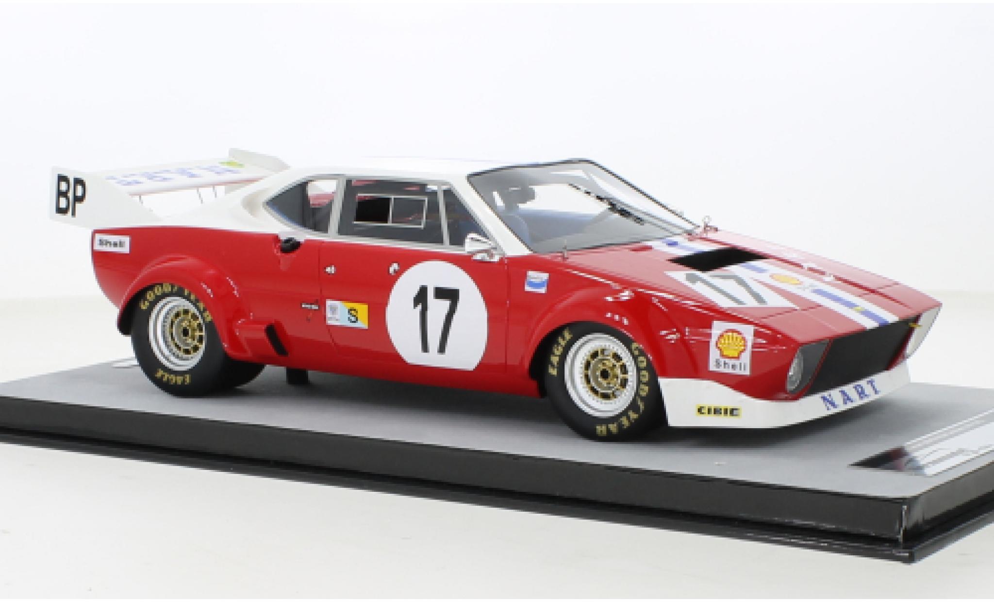Ferrari 308 1/18 Tecnomodel GTB4 LM No.17 N.A.R.T. 24h Le Mans 1975 modellino in miniatura