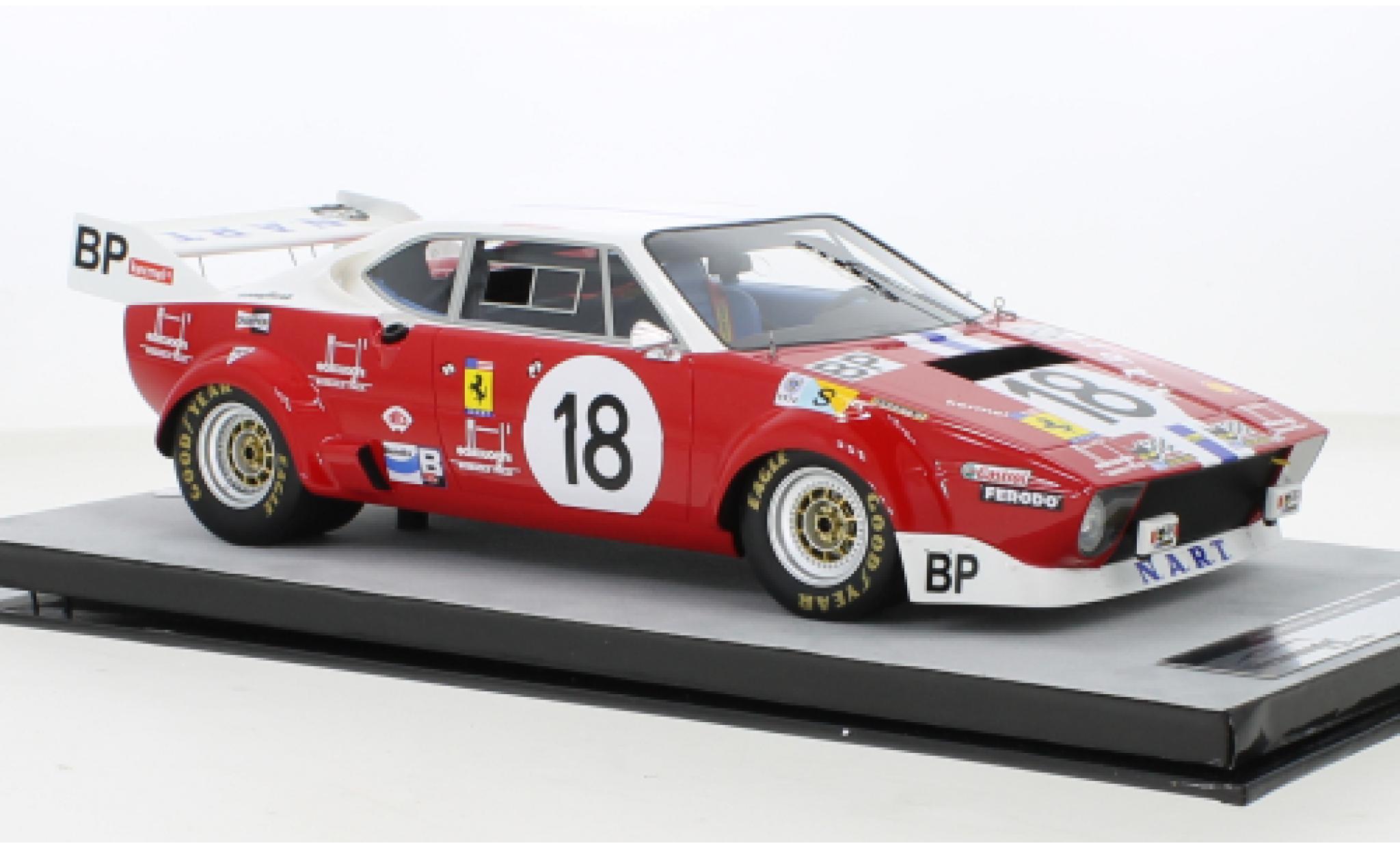 Ferrari 308 1/18 Tecnomodel GTB4 LM No.18 N.A.R.T. 24h Le Mans 1974 modellino in miniatura