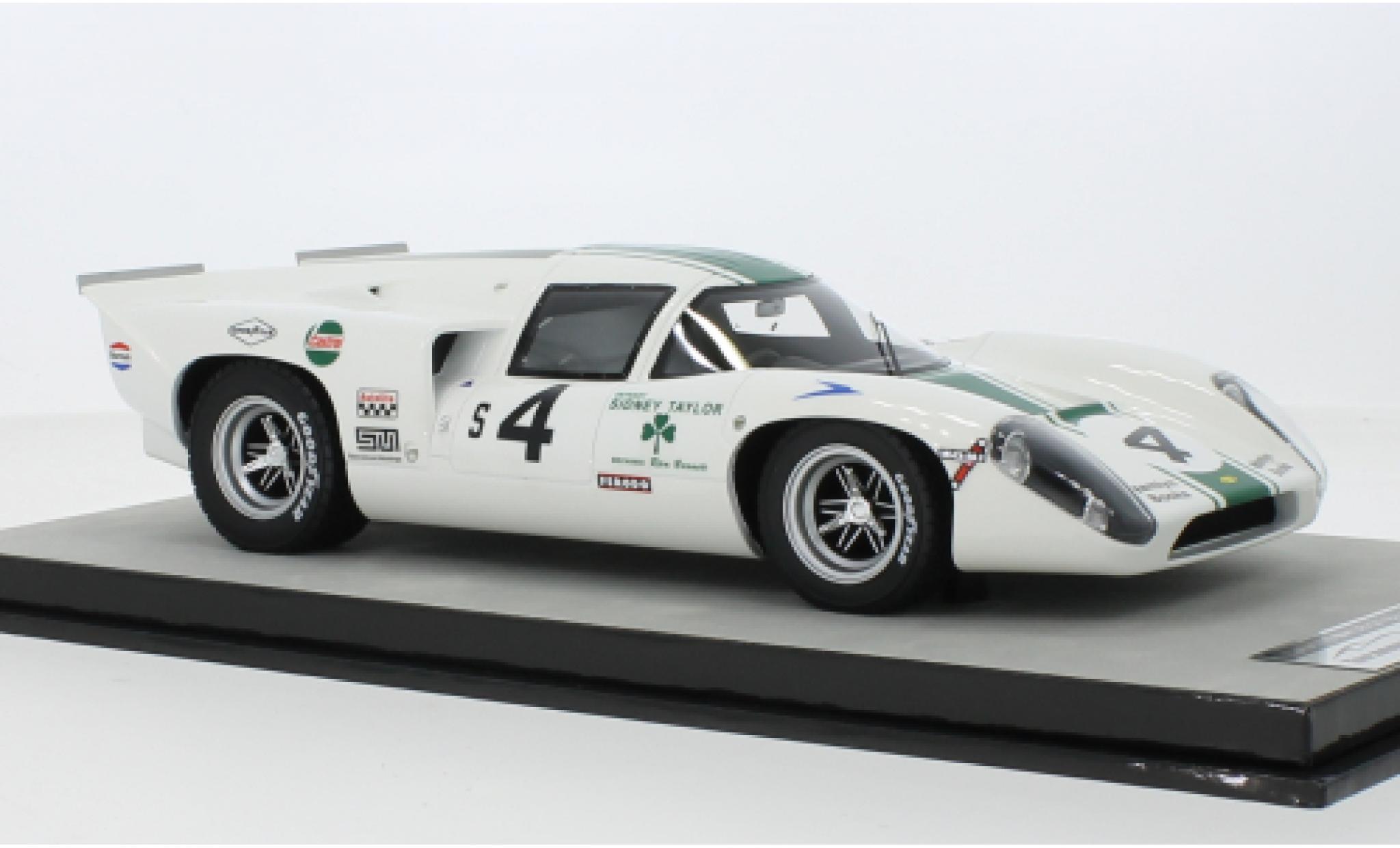 Lola T70 1/18 Tecnomodel Mk3B GT RHD No.4 Team Sidney Taylor 6h Brands Hatch 1969 modellino in miniatura