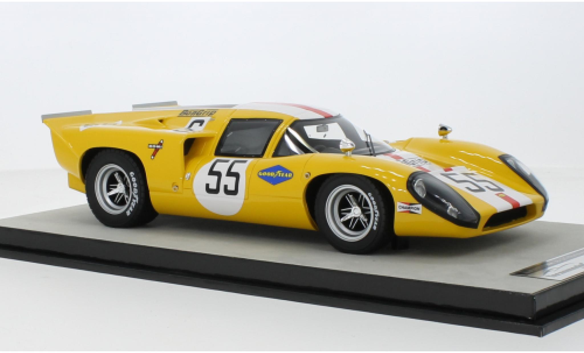 Lola T70 1/18 Tecnomodel Mk3B GT RHD No.55 Ecurie Bonnier 1000 Km Nuerburgring 1969 modellino in miniatura