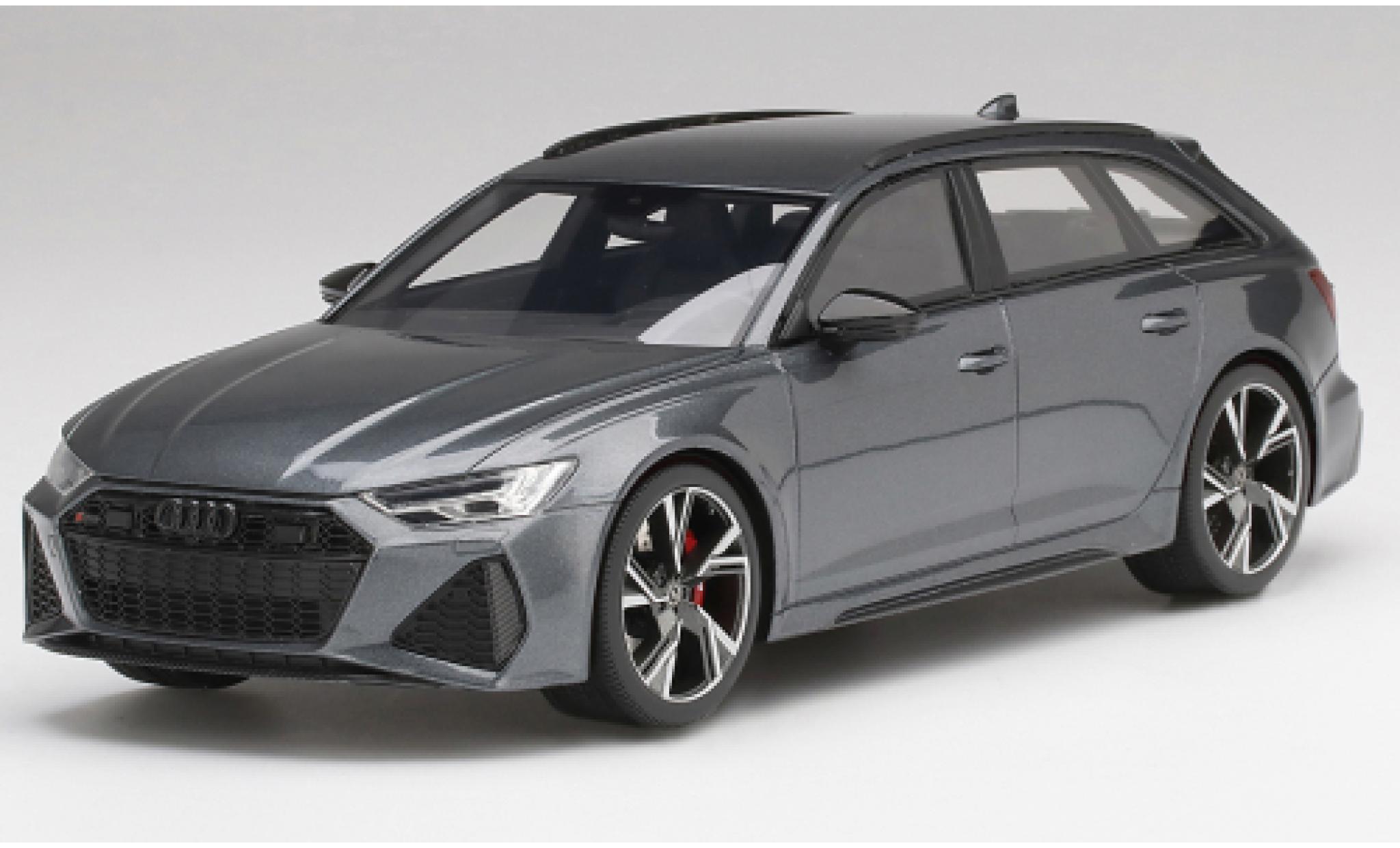 Audi RS6 1/18 Top Speed Avant Carbon Black Edition grigio/nero modellino in miniatura