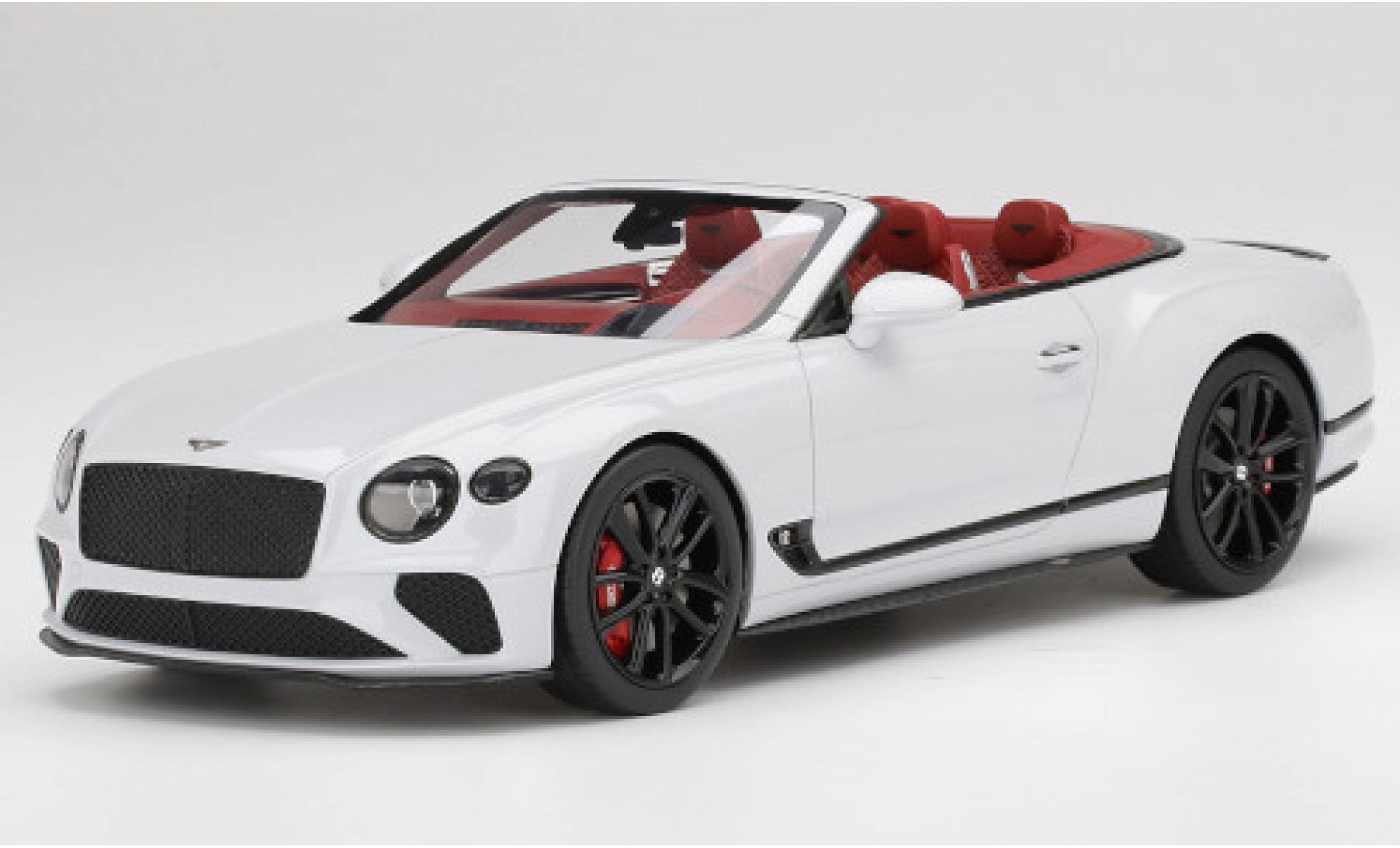 Bentley Continental 1/18 Top Speed GT Convertibile bianco modellino in miniatura