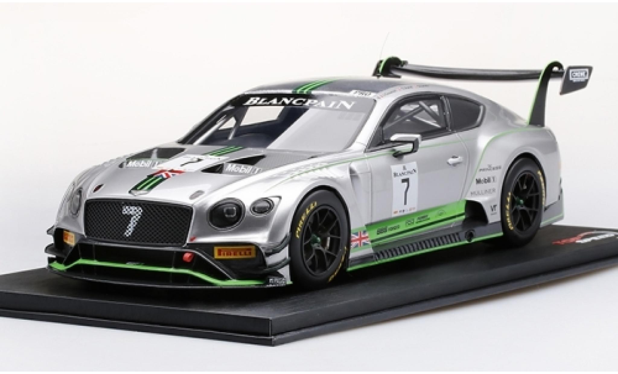 Bentley Continental 1/18 Top Speed GT3 RHD No.7 Team M-Sport Blancpain GT Series Monza 2018 G.Smith/S.Kane/J.Gounon modellino in miniatura