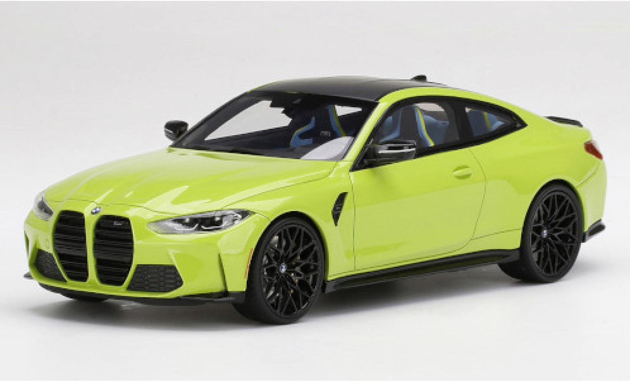 Bmw M4 1/18 Top Speed Competition (G82) giallo 2021 modellino in miniatura