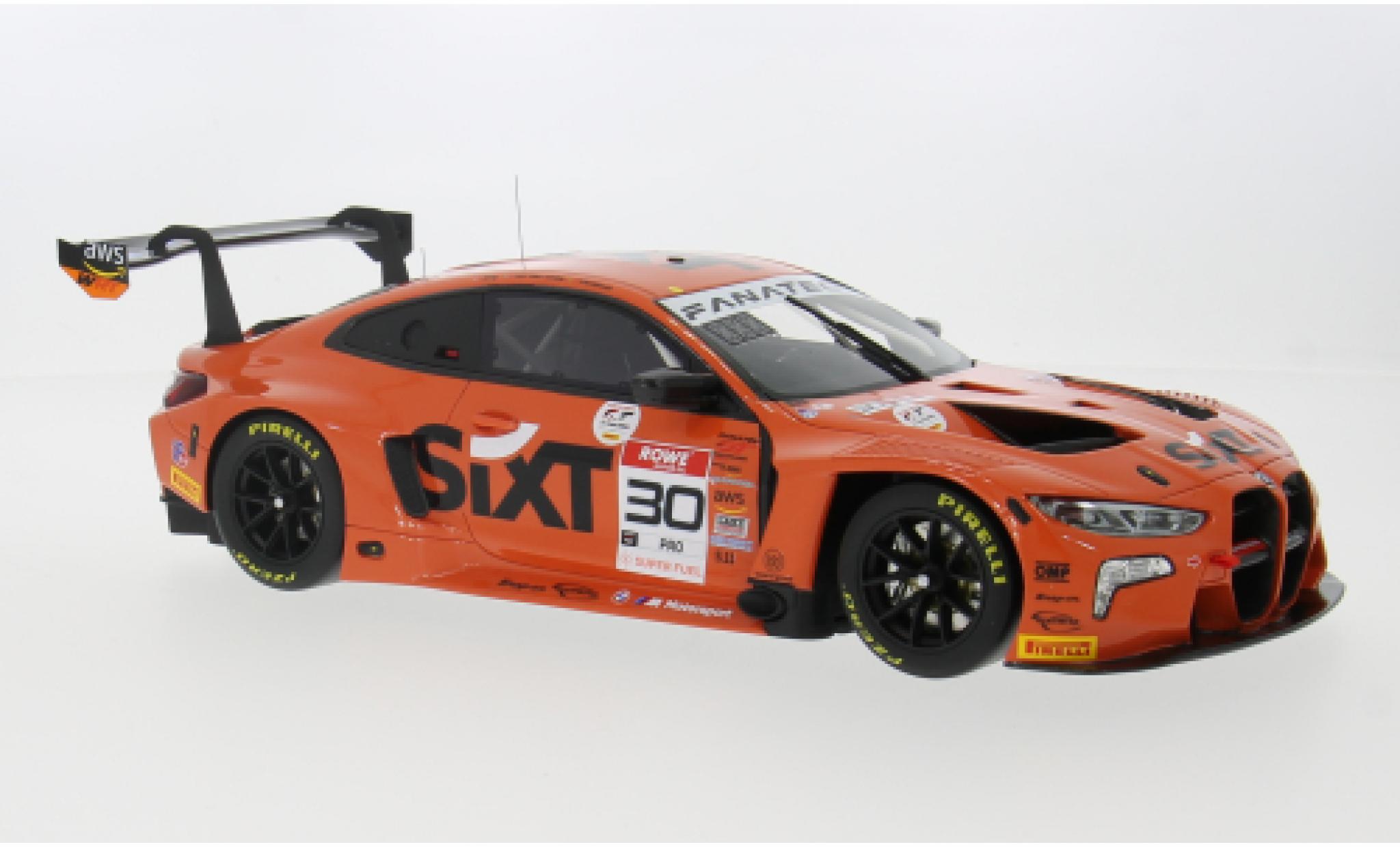 Bmw M4 1/18 Top Speed GT3 No.30 M Team WRT IGTC 8h Indianapolis 2023 1:18 modellino in miniatura