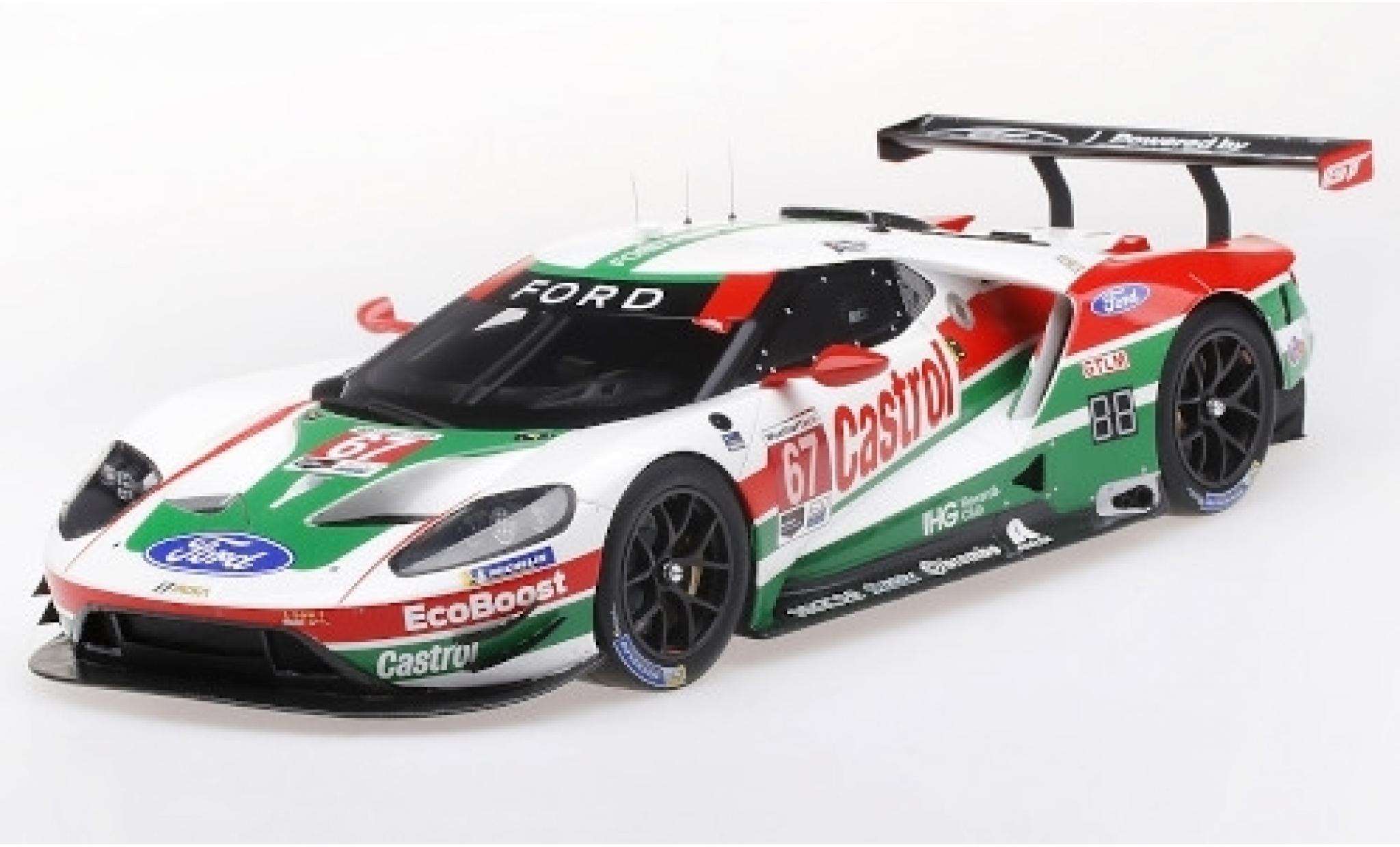 Ford GT 1/18 Top Speed No.67 Chip Ganassi Team USA Castrol 24h Daytona 2019 R.Briscoe/S.Dixon/R.Westbrook modellino in miniatura