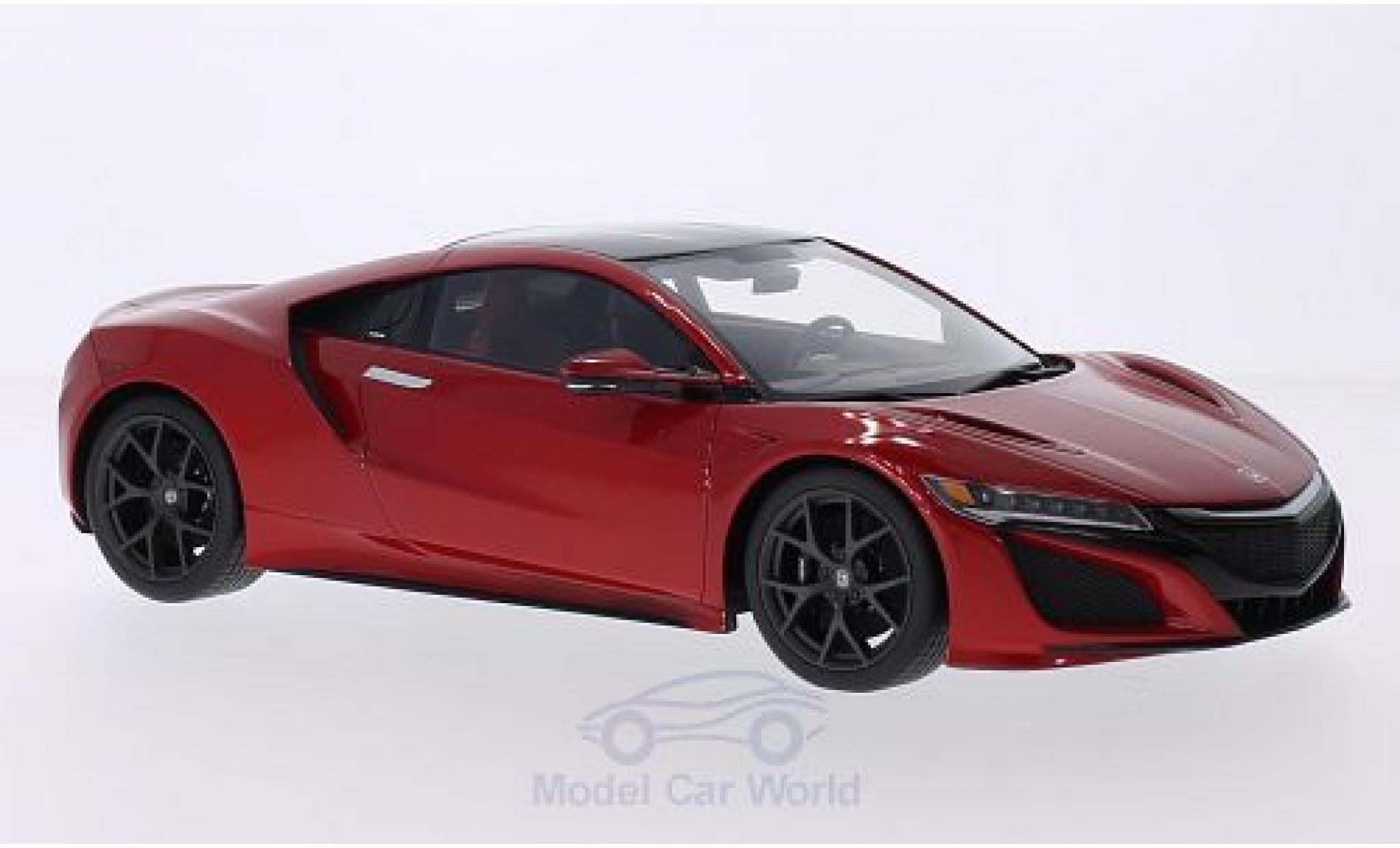 Honda NSX 1/18 Top Speed metallico rosso/nero 2015 Autosalon Genf modellino in miniatura