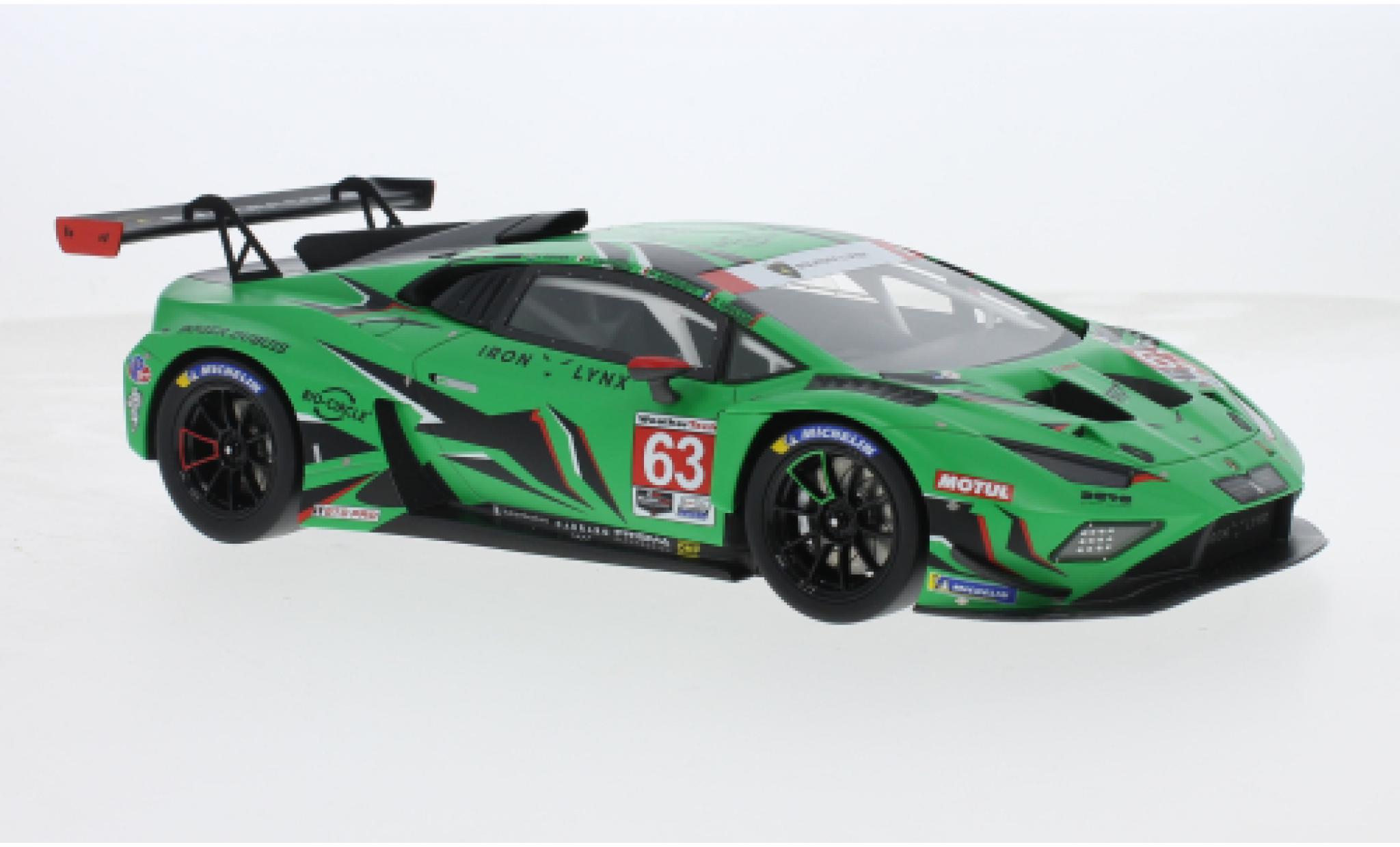 Lamborghini Huracan 1/18 Top Speed GT3 EVO 2 No.63 Iron Lynx IMSA 24h Daytona 2023 1:18 modellino in miniatura