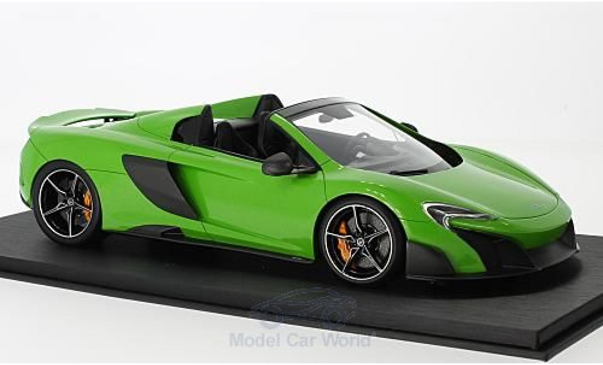 McLaren 675 1/18 Top Speed LT Spider verde 2016 modellino in miniatura