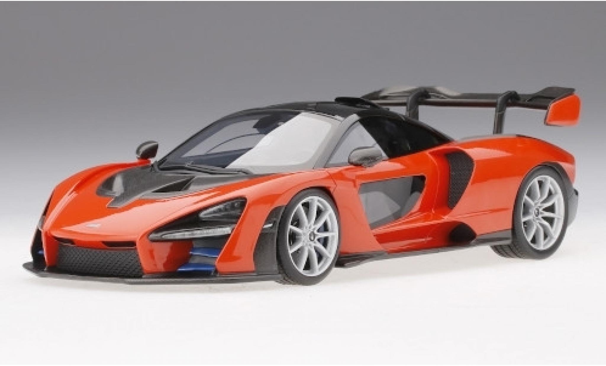 McLaren Senna 1/18 Top Speed metallico orange modellino in miniatura