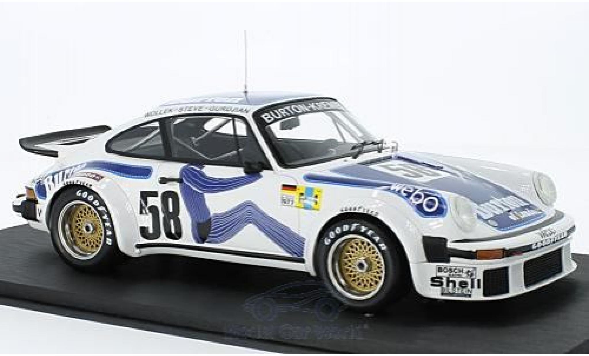 Porsche 934 1977 1/18 Top Speed No.58 Kremer Racing 24h Le Mans 1977 B.Wollek/P.Gurdjian/Steve modellino in miniatura