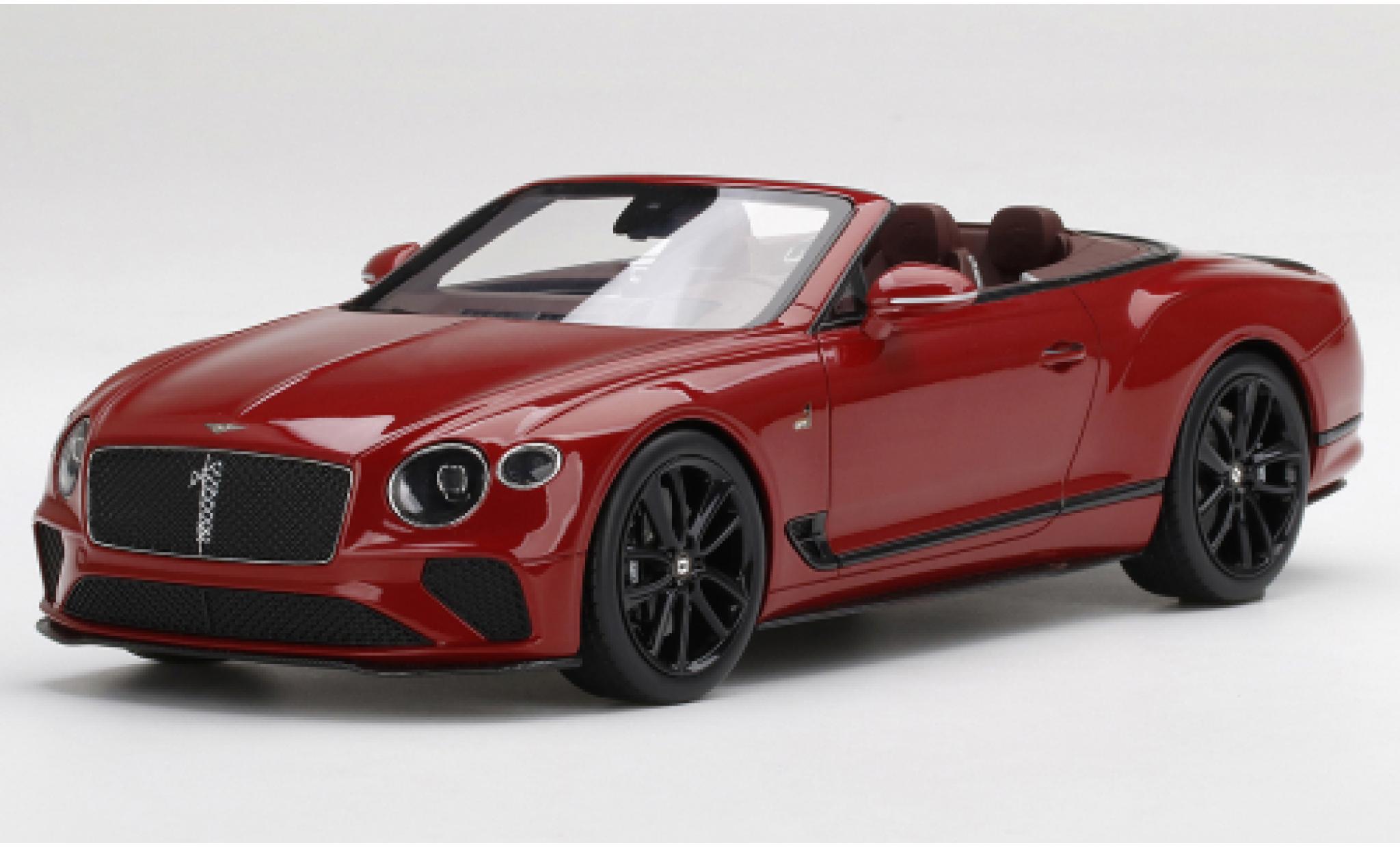 Bentley Continental 1/18 Top Speed GT Convertibile Mulliner Number 1 Edition metallise rosso modellino in miniatura