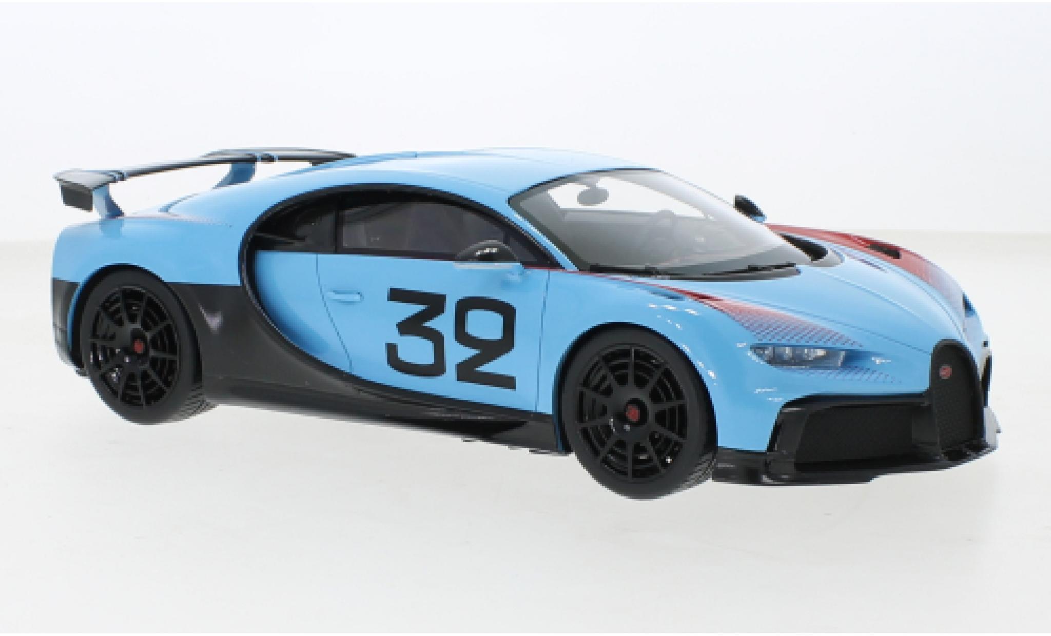 Bugatti Chiron 1/18 Top Speed Pure Sport blu Grand Prix modellino in miniatura