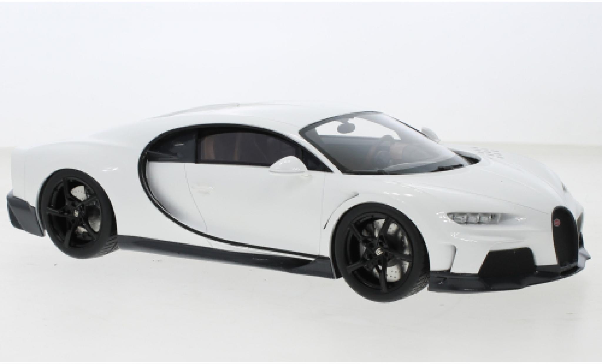 Bugatti Chiron 1/18 Top Speed Super Sport bianco modellino in miniatura