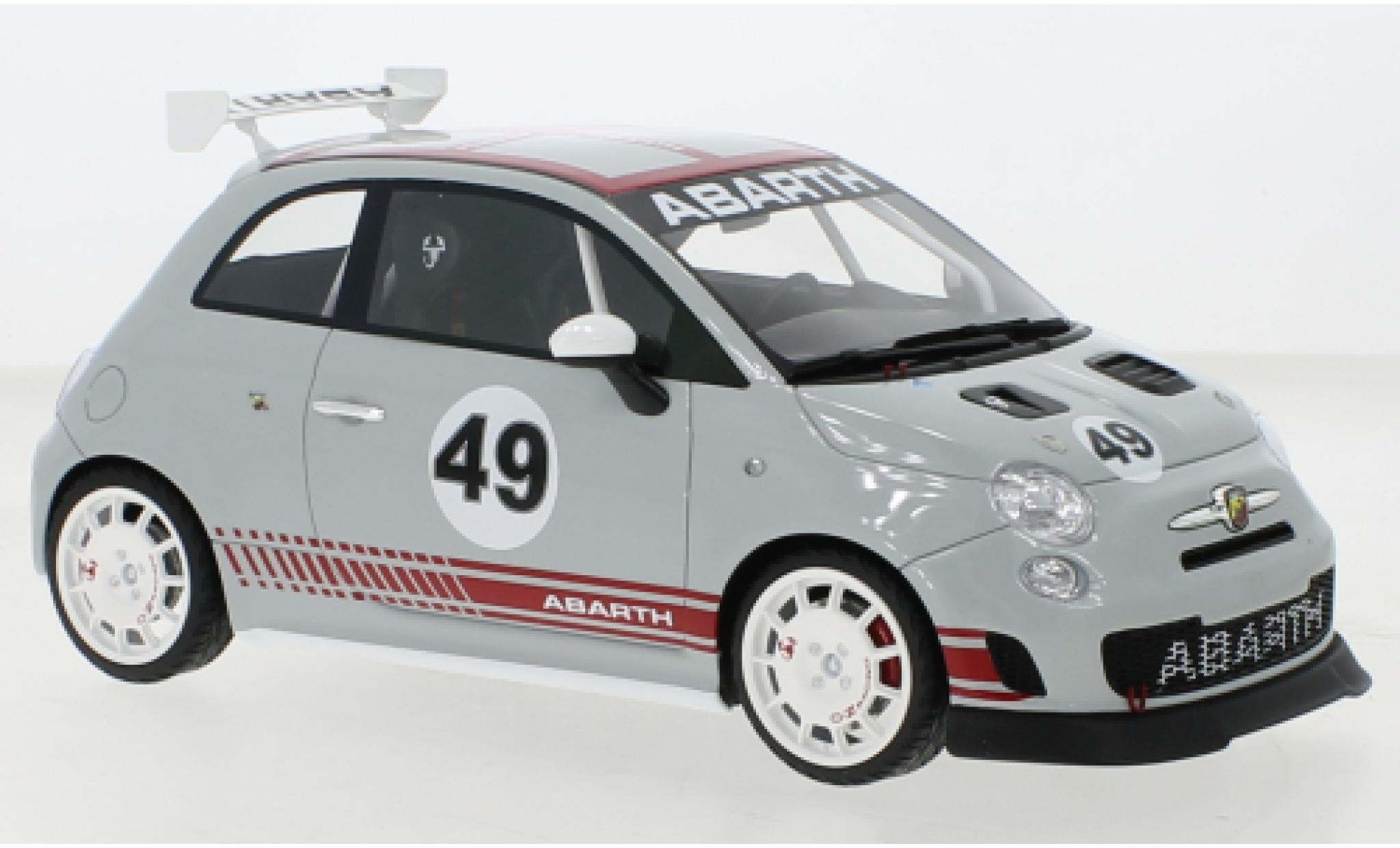 Fiat 500 1/18 Top Speed Abarth Assetto Corse grigio modellino in miniatura