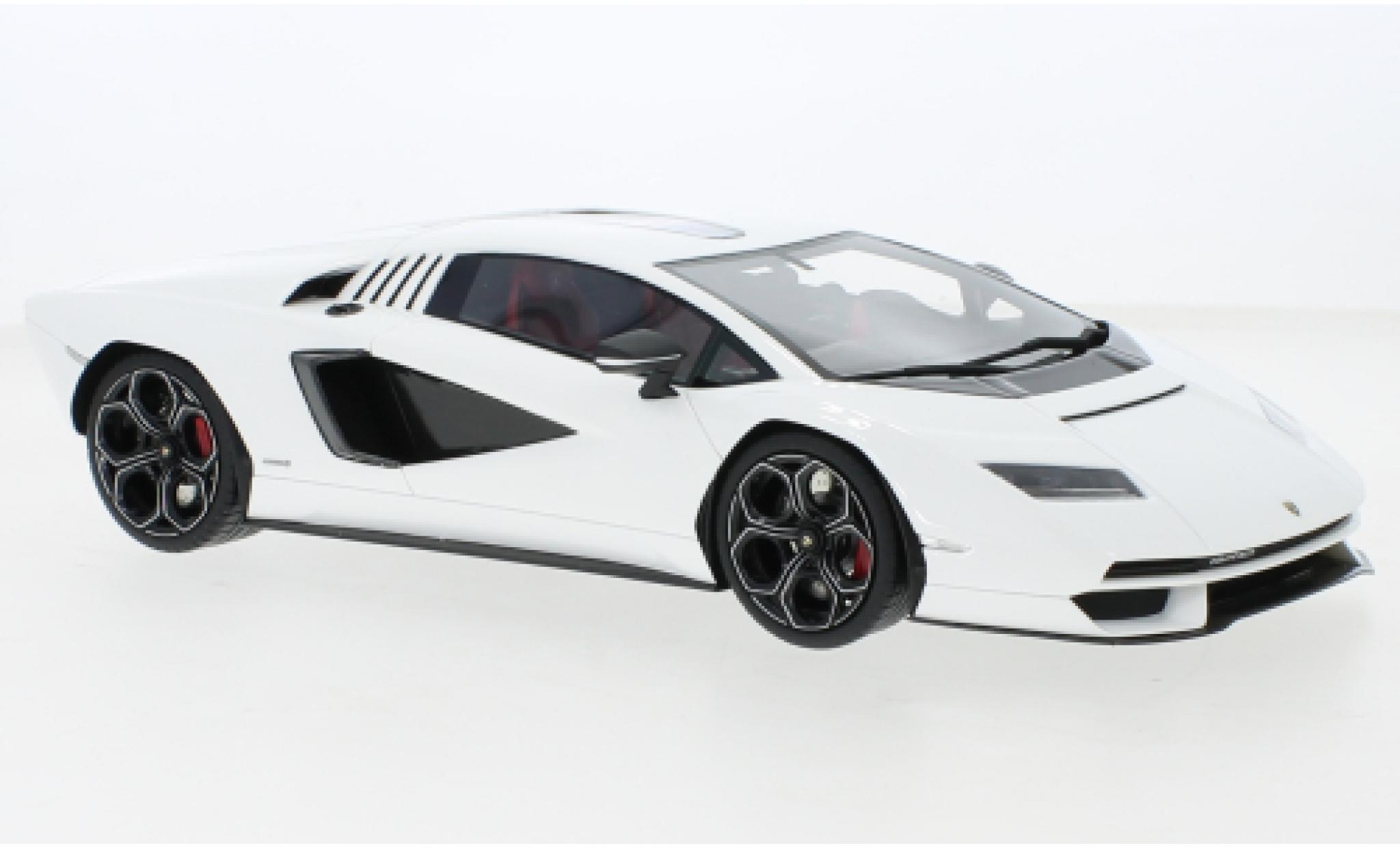 Lamborghini Countach 1/18 Top Speed LPI 800-4 bianco 2021 modellino in miniatura