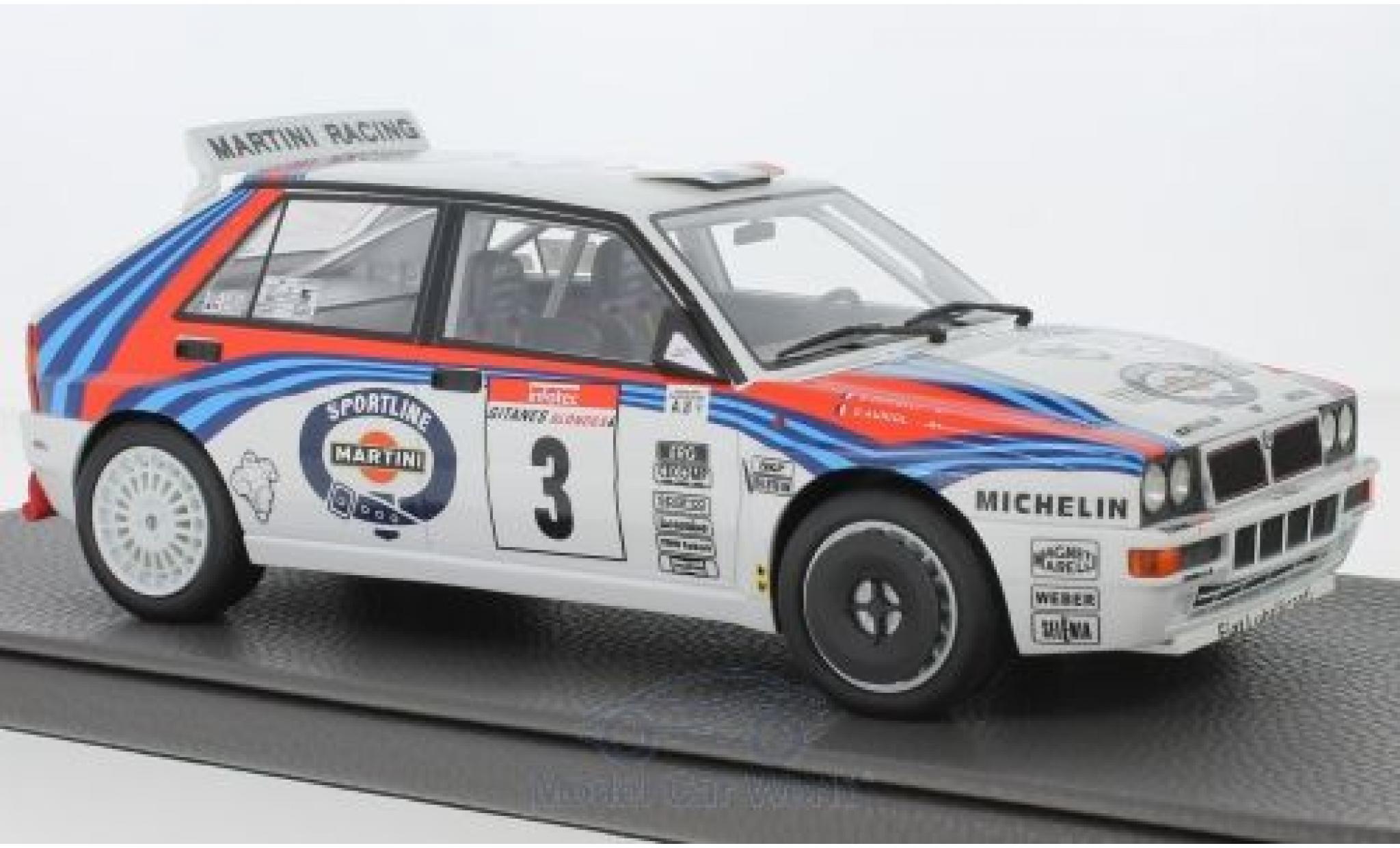 Lancia Delta 1/18 Topmarques Collectibles Integrale No.3 Martini Rallye WM Rallye Tour de Corse 1992 D.Auriol/B.Occelli modellino in miniatura