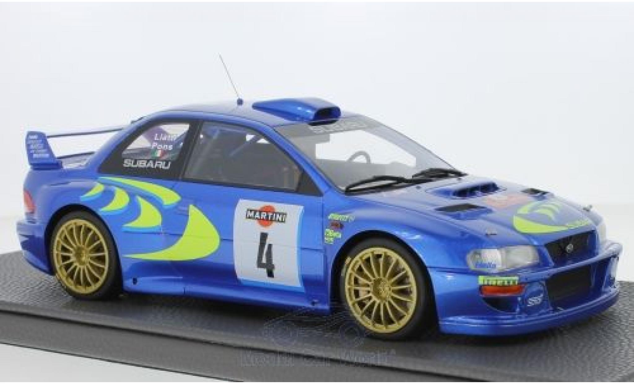 Subaru Impreza 1/18 Topmarques Collectibles S4 WRC No.4 Rallye WM Rallye San Remo 1998 P.Liatti/F.Pons modellino in miniatura