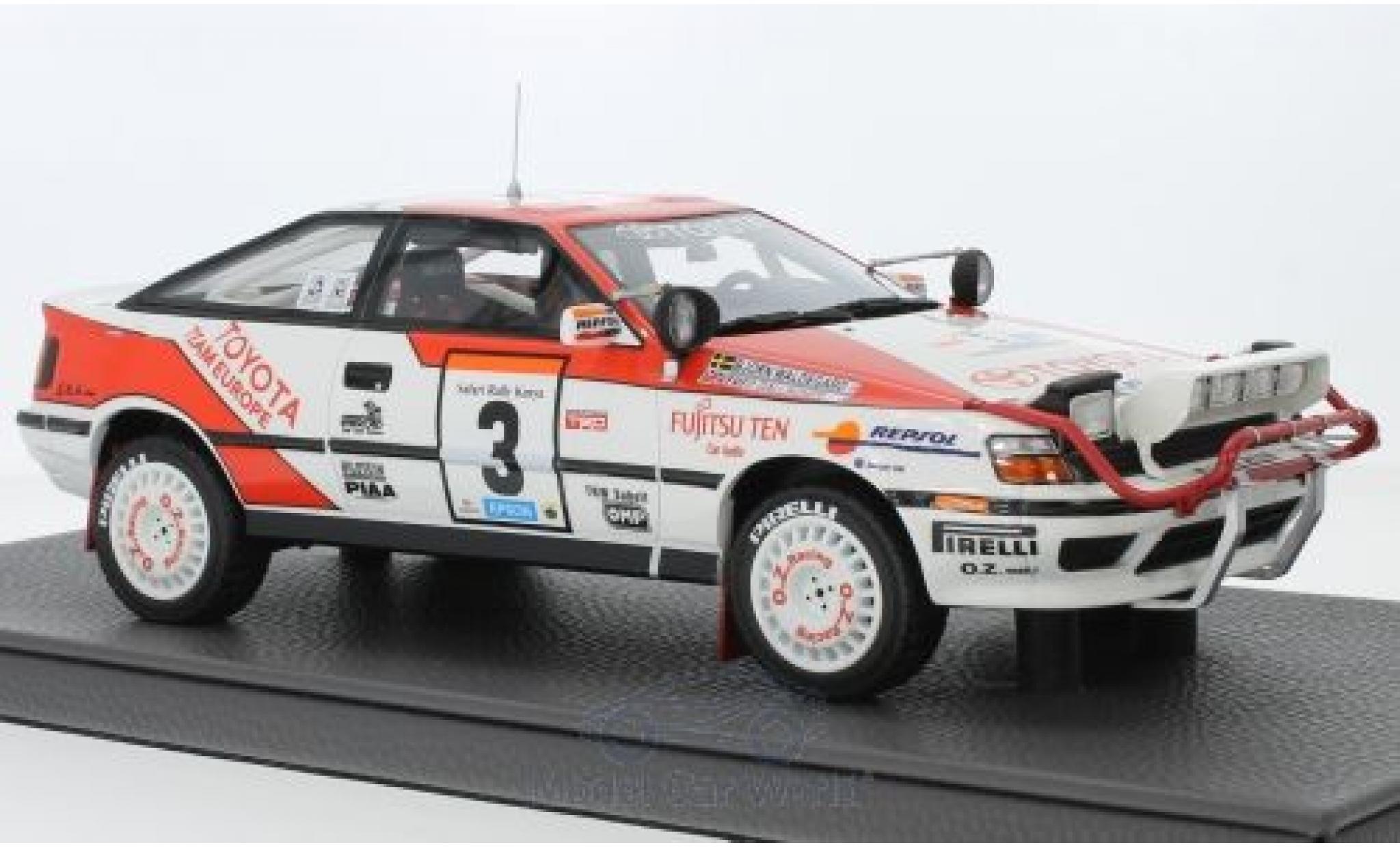 Toyota Celica 1/18 Topmarques Collectibles ST165 No.3 Team Europe Rallye WM Rallye Safari 1990 B.Waldegard/F.Gallagher modellino in miniatura