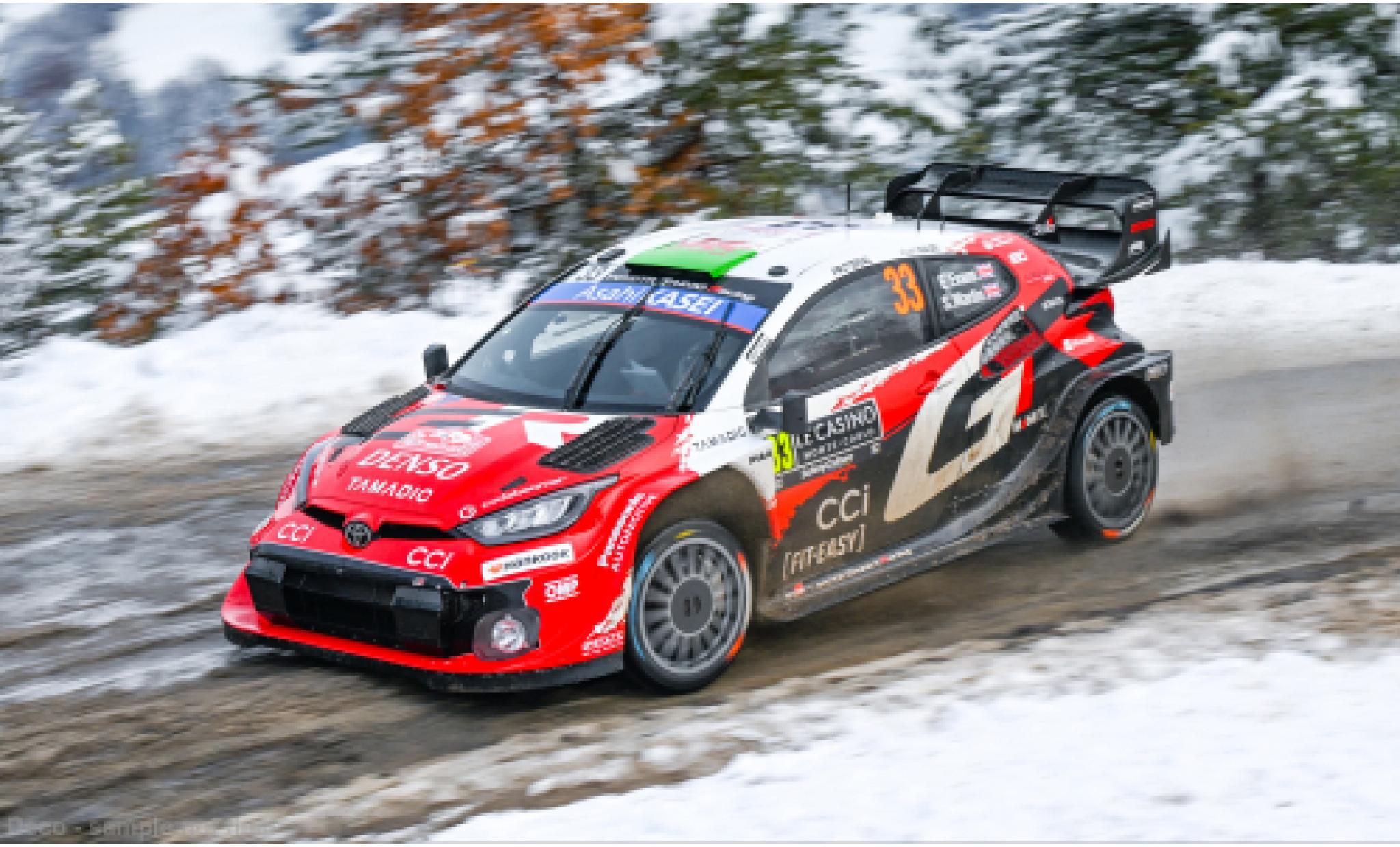 Toyota Yaris 1/18 IXO GR Rally1 Rallye Monte Carlo 2026 #33 E.Evans/S.Martin 1:18 modellino in miniatura