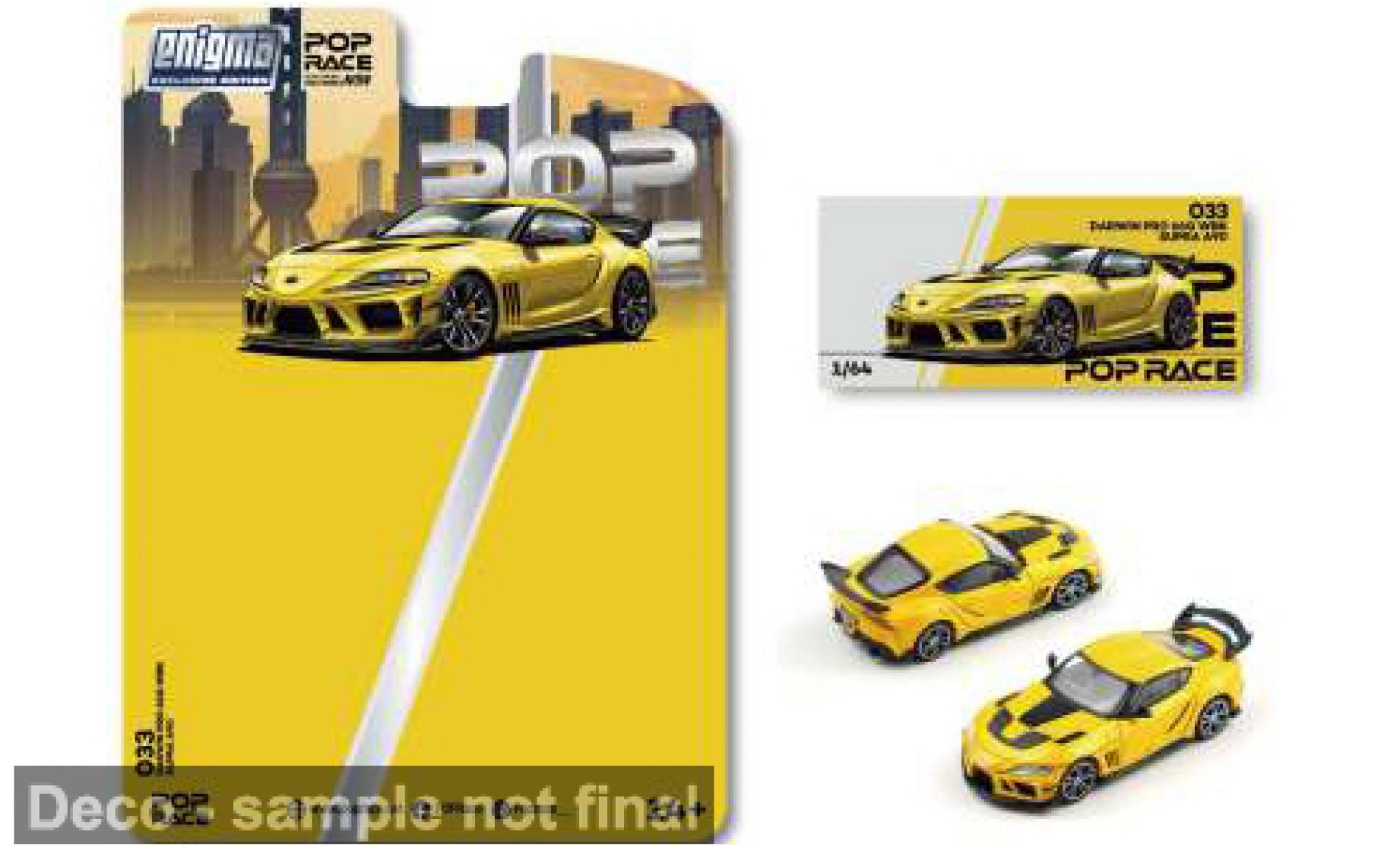 Toyota Supra 1/64 Pop Race A90 Darwin PRO gelb 1969 1:64 modellini auto
