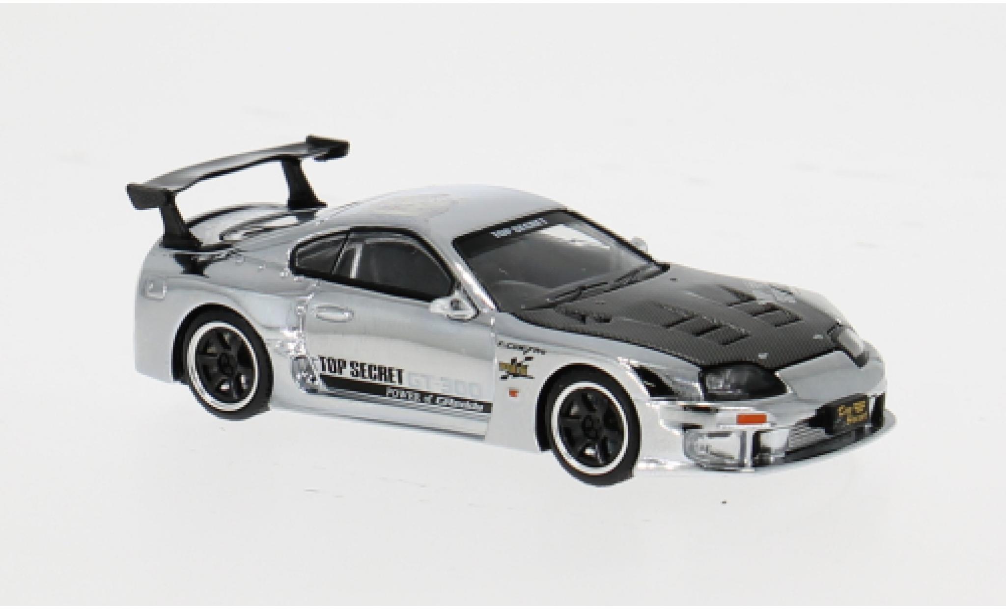 Toyota Supra 1/64 Pop Race GT300 silber 1:64 modellini auto