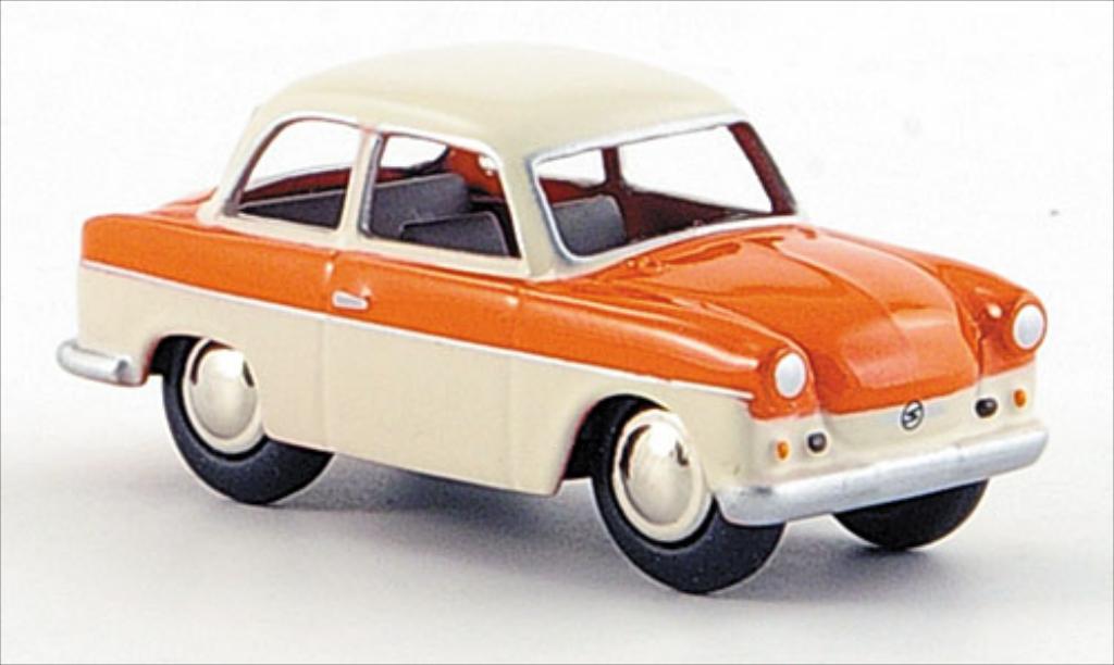 Trabant P50 1/87 Bub lachs/creme modellino in miniatura