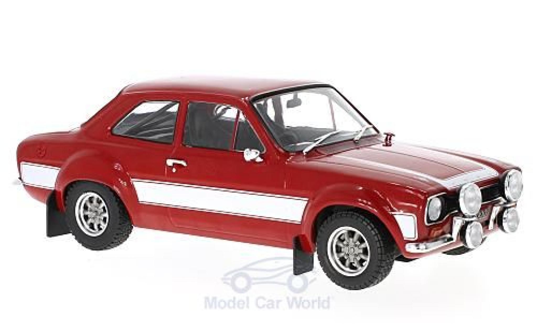 Ford Escort 1/18 Triple 9 Collection MK I rosso/bianco modellino in miniatura