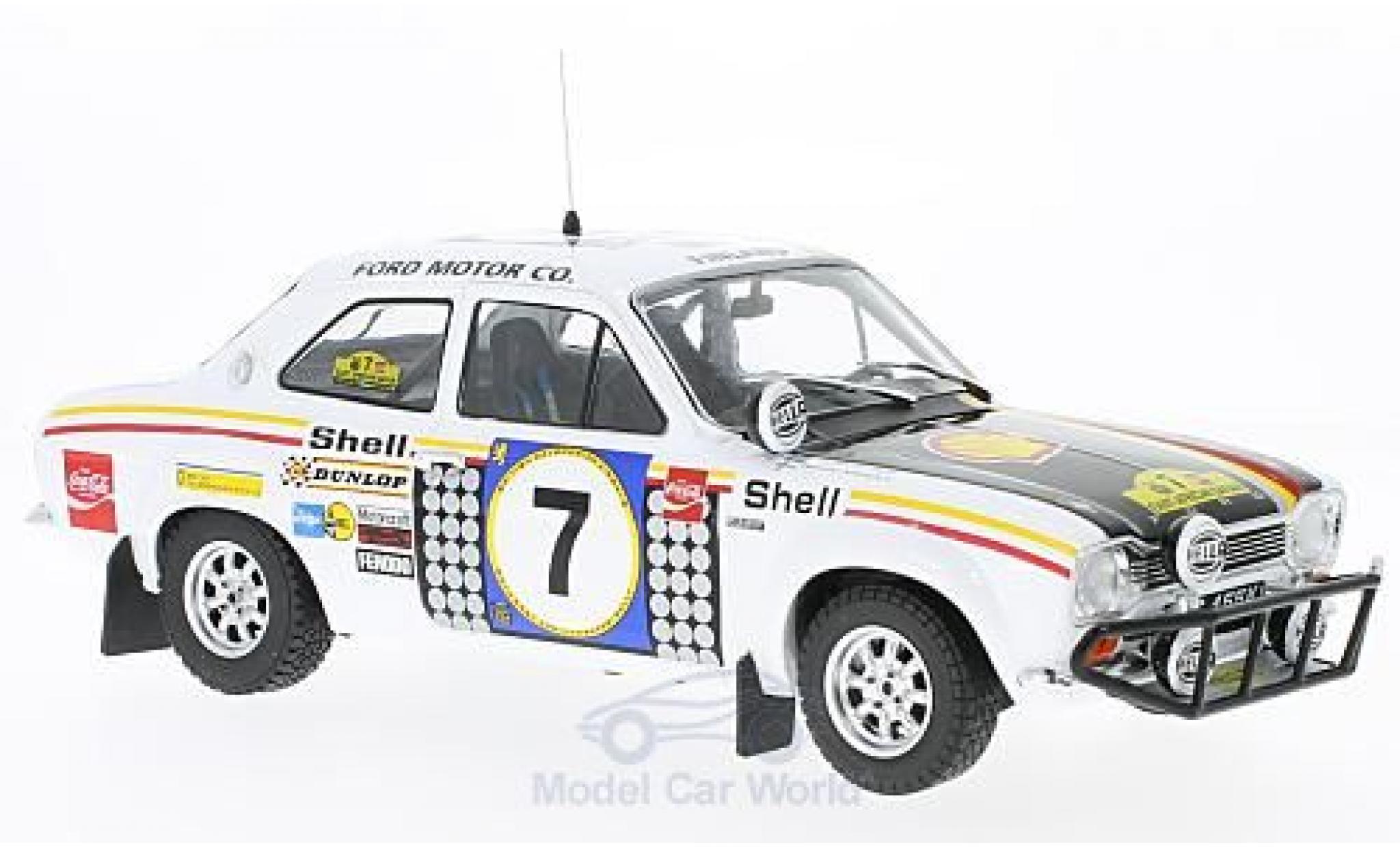 Ford Escort 1/18 Triple 9 Collection MK I RS 1600 No.7 Rallye Safari 1972 H.Mikkola/G.Palm ohne Vitrine modellino in miniatura