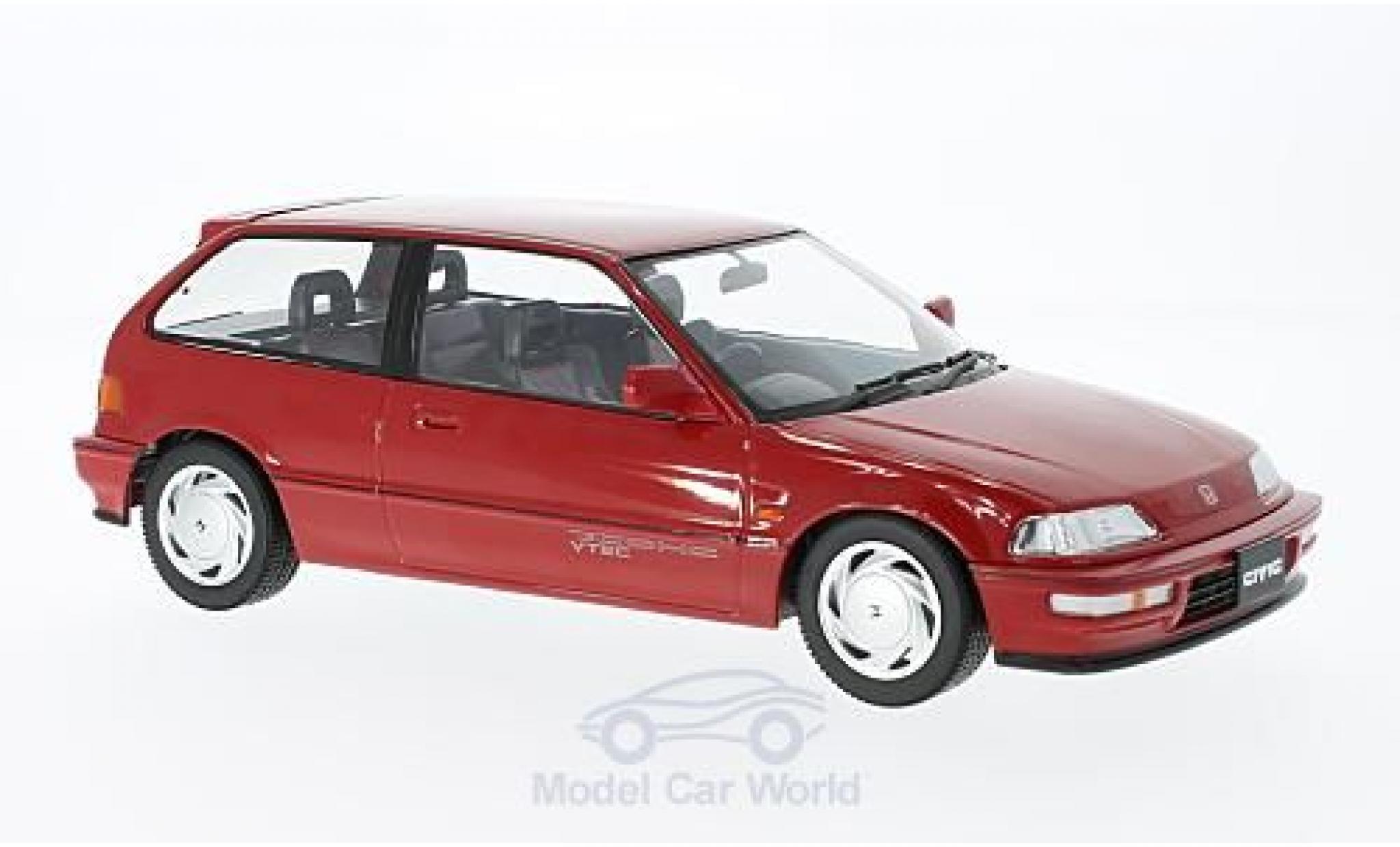 Honda Civic 1/18 Triple 9 Collection EF-9 SiR rosso RHD 1990 ohne Vitrine modellino in miniatura