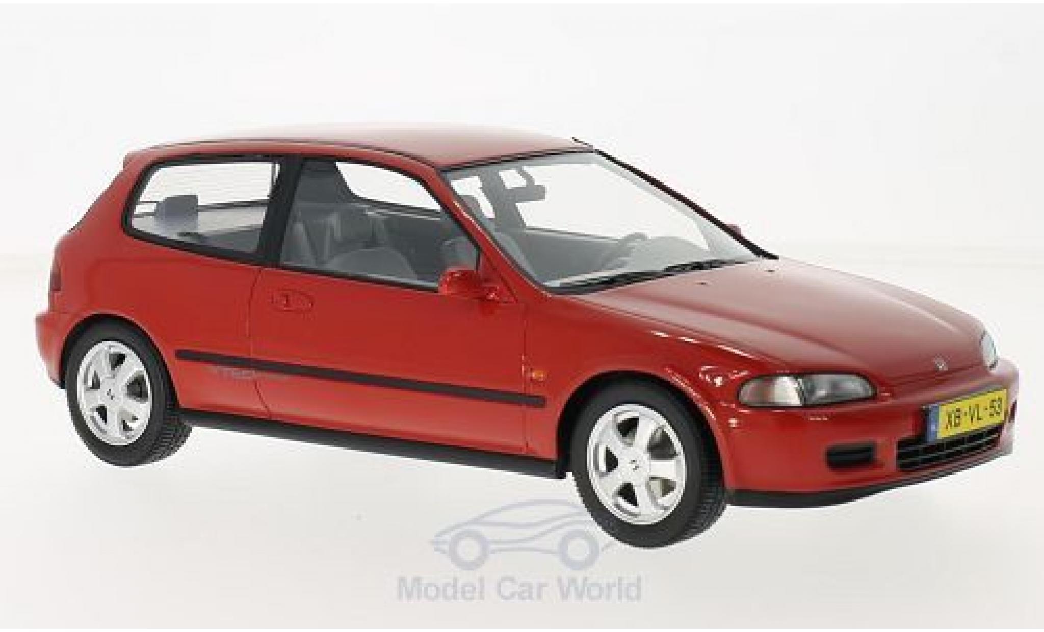 Honda Civic 1/18 Triple 9 Collection VTi Hatchback rosso 1992 ohne Vitrine modellino in miniatura