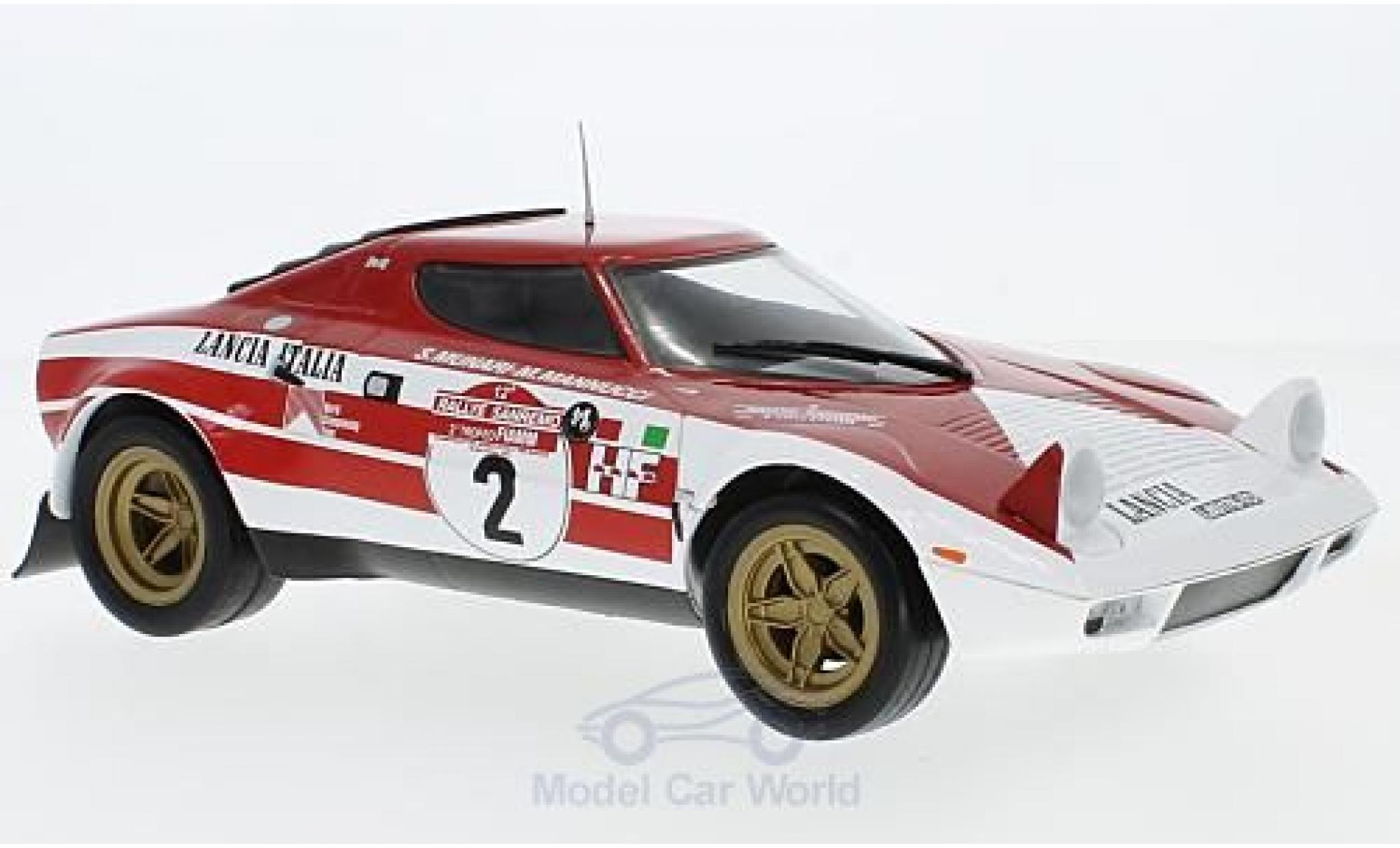 Lancia Stratos Rallye 1/18 Triple 9 Collection HF No.2 Marlboro Marlboro Rallye Sanremo 1974 mit Decals S.Munari/M.Mannucci modellino in miniatura