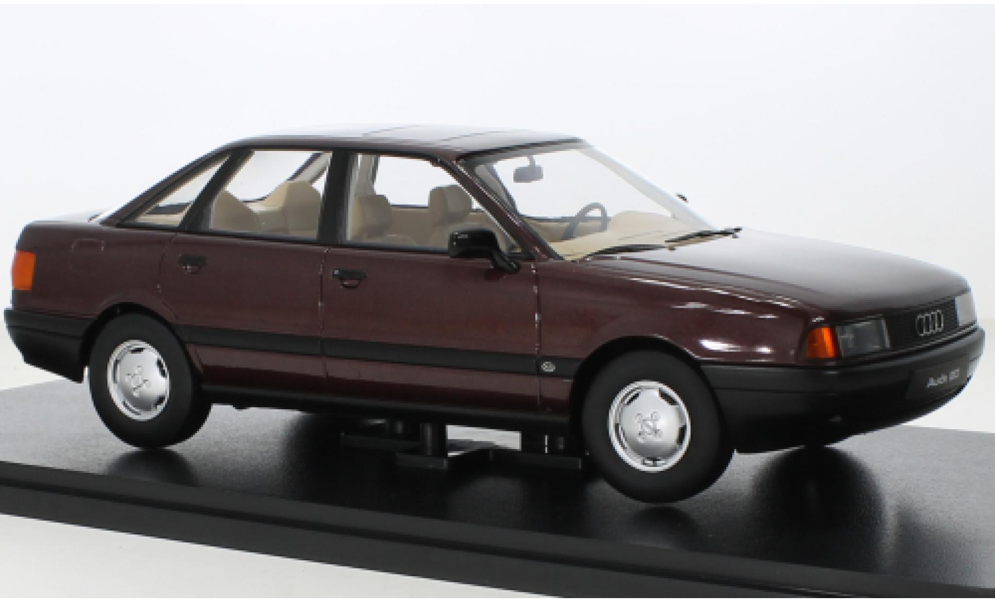 Audi 80 1/18 Triple 9 Collection (B3) metallise rosso foncé 1989 modellino in miniatura