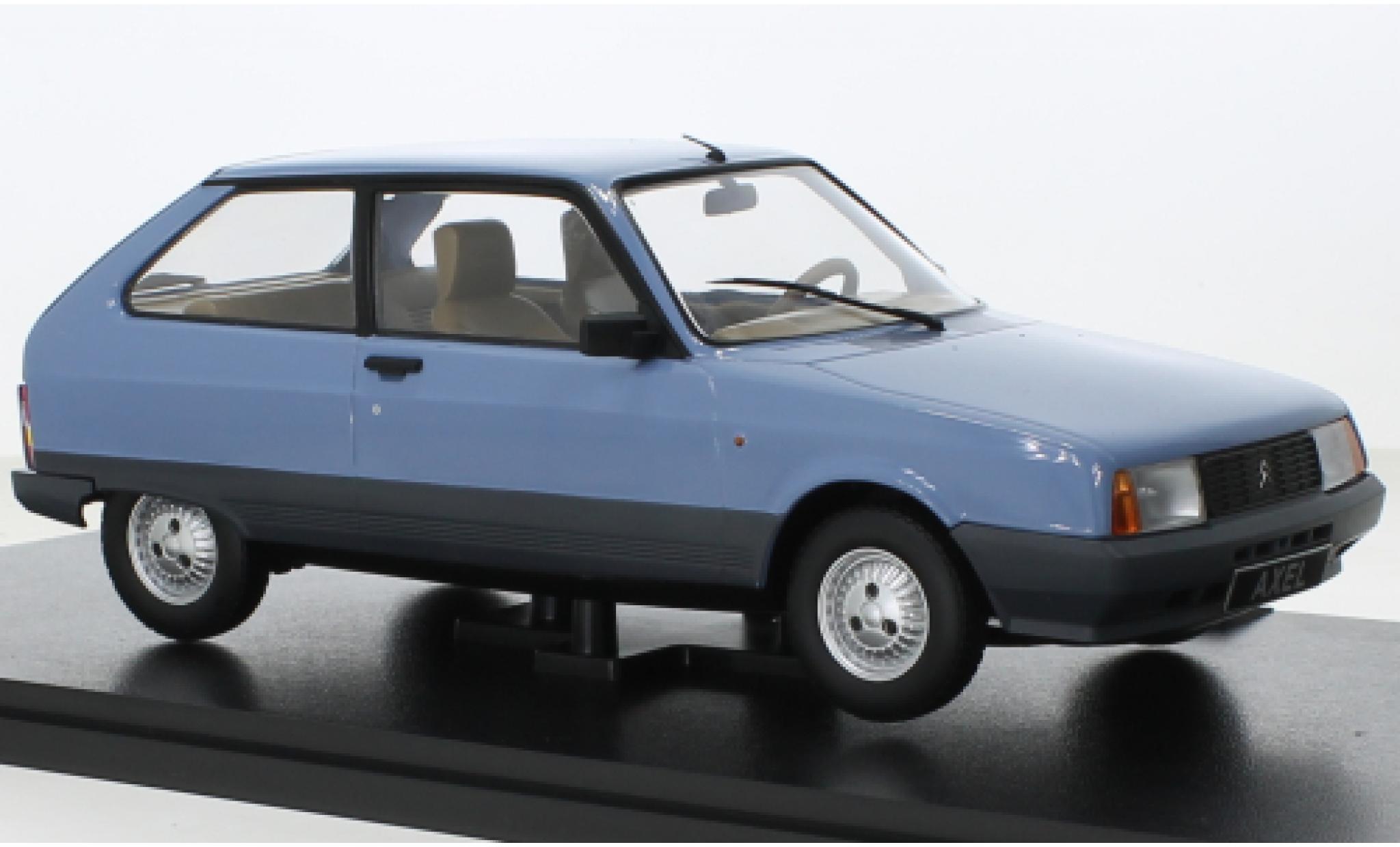 Citroen AX 1/18 Triple 9 Collection Axel 12 TRS blu 1990 modellino in miniatura