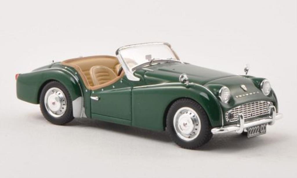 Triumph TR3 A 1/43 Spark A grun RHD 1957 modellino in miniatura