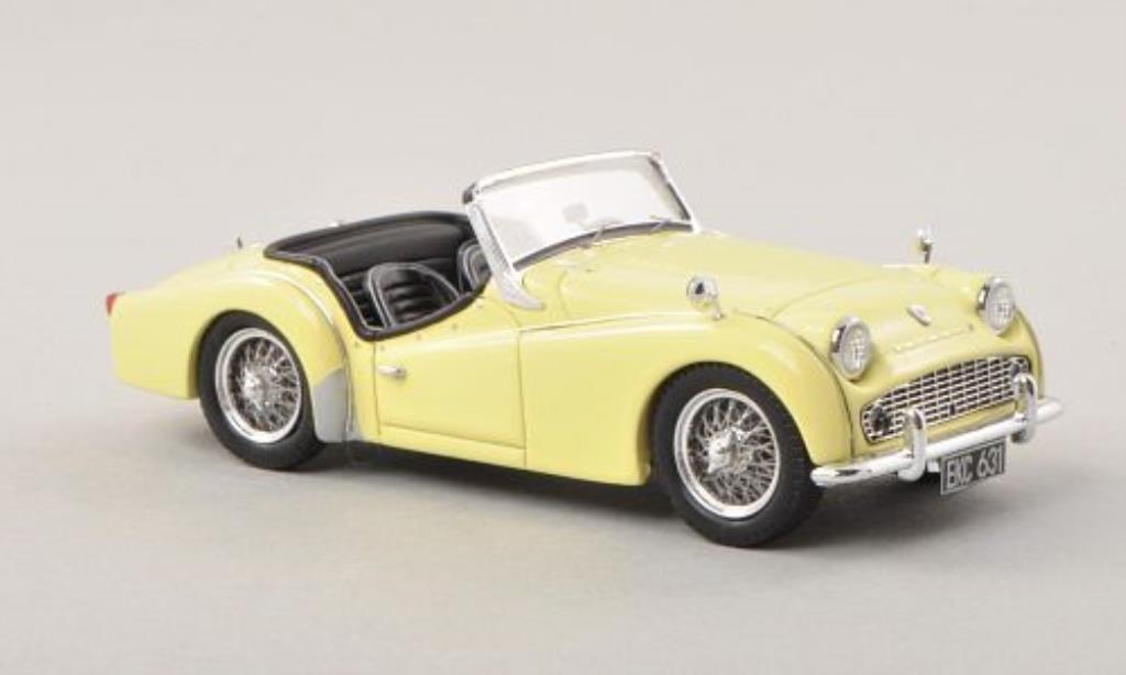 Triumph TR3 A 1/43 Spark A giallo LHD 1960 modellino in miniatura