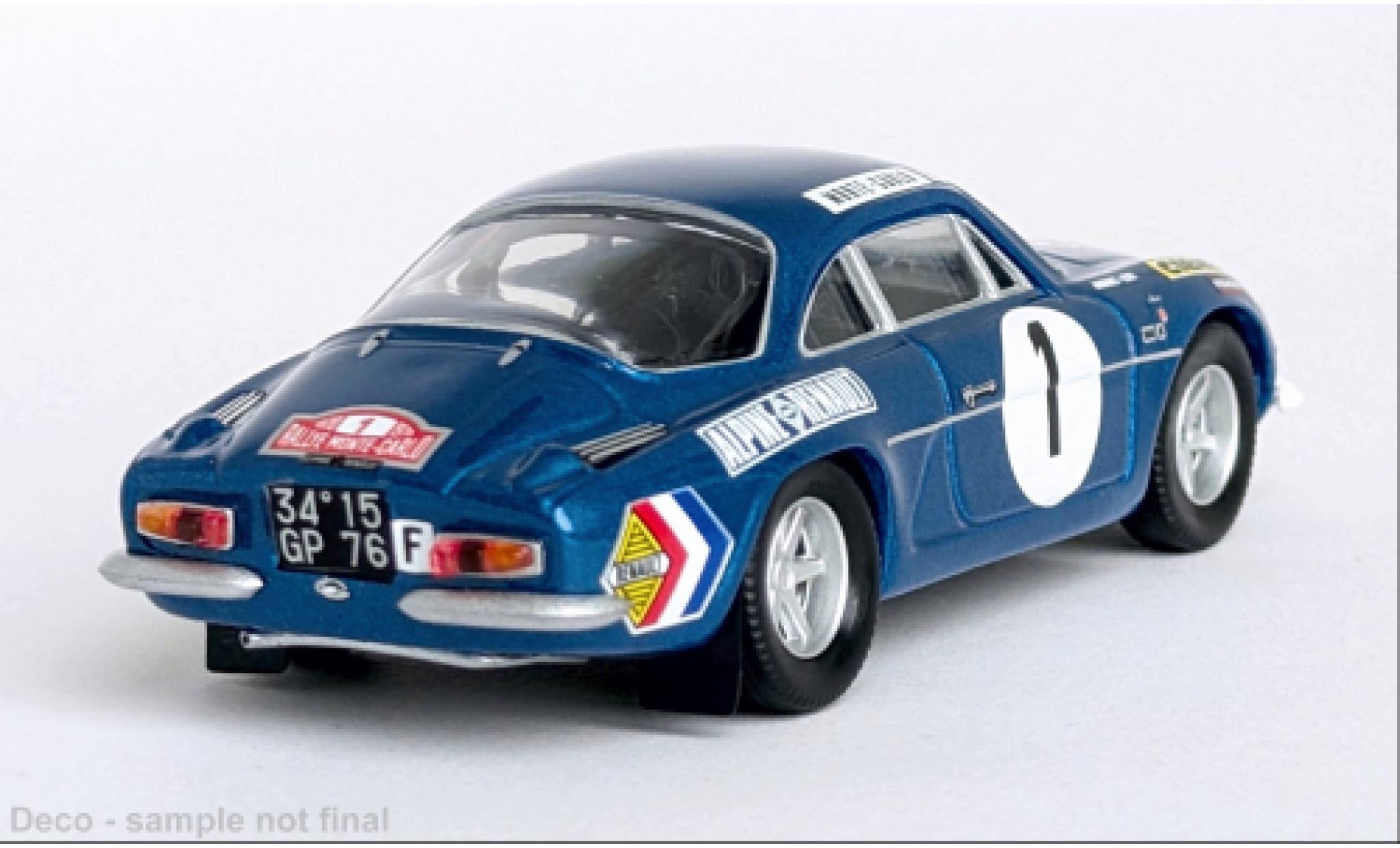 Alpine A110 1/43 Trofeu Rally Monte Carlo 1970 #1 1:43 modellino in miniatura