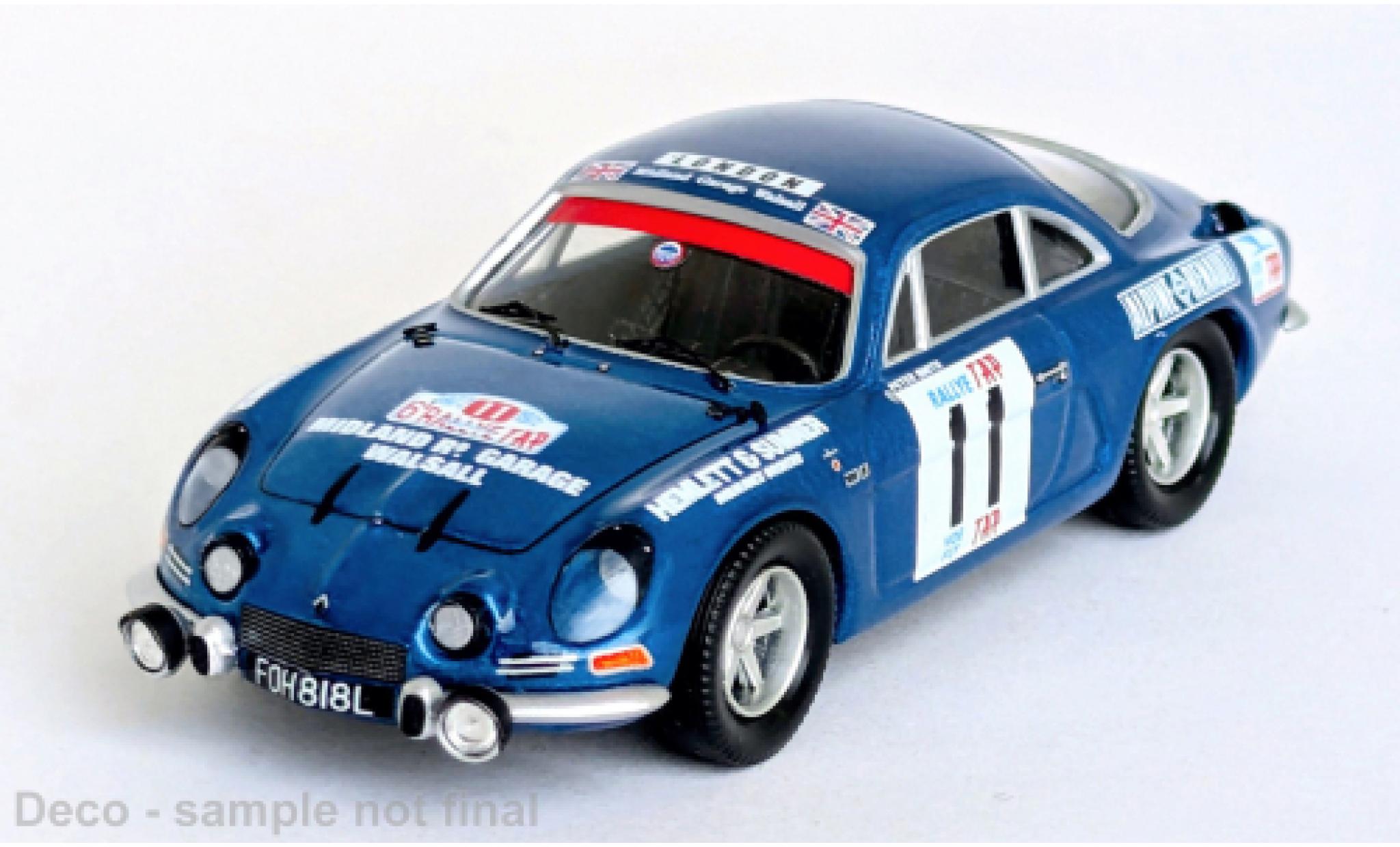 Alpine A110 1/43 Trofeu Rally Tap 1972 #11 1:43 modellino in miniatura