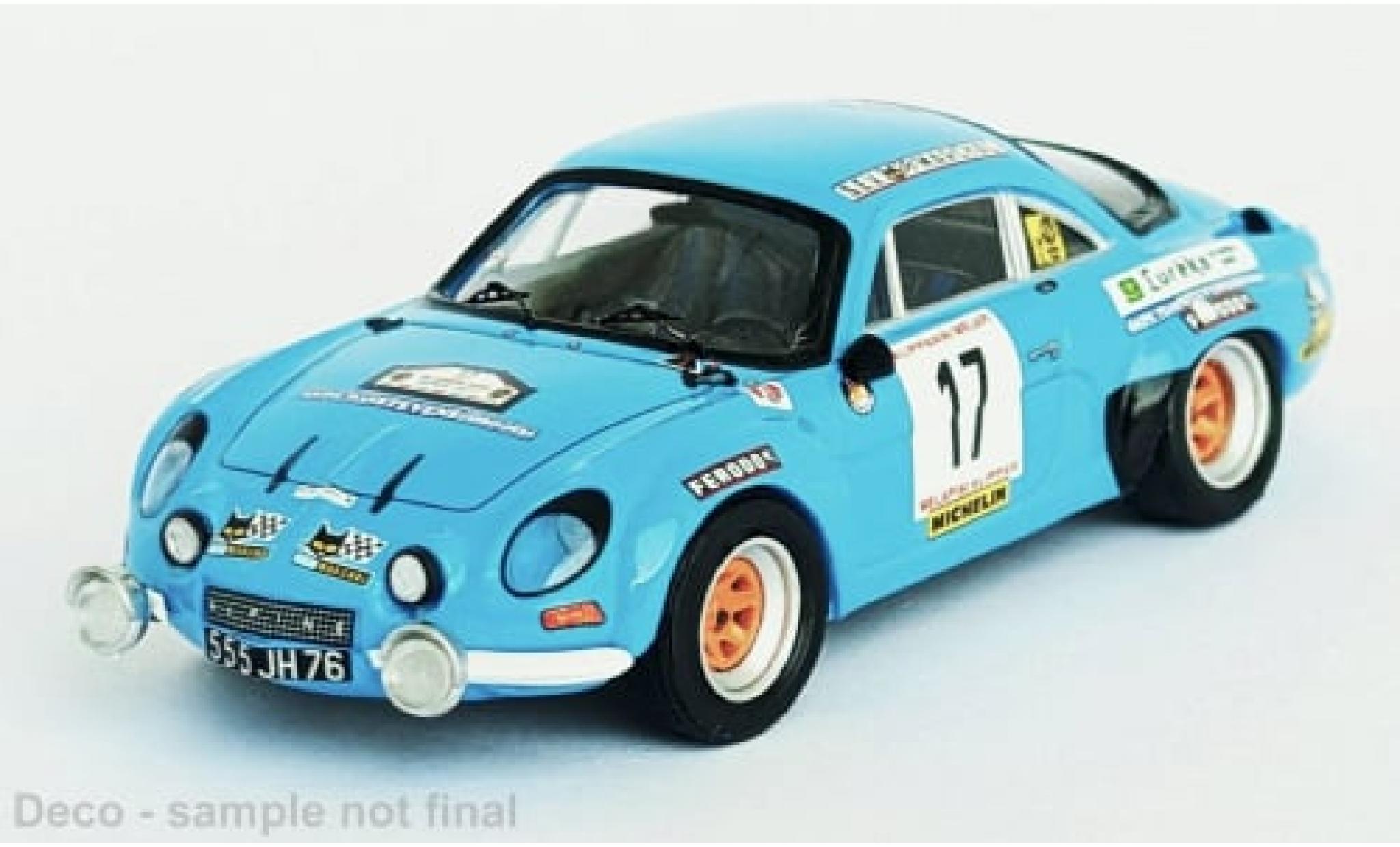 Alpine A110 1/43 Trofeu Renault No.17 Rallye Ypres 1977 1:43 modellino in miniatura