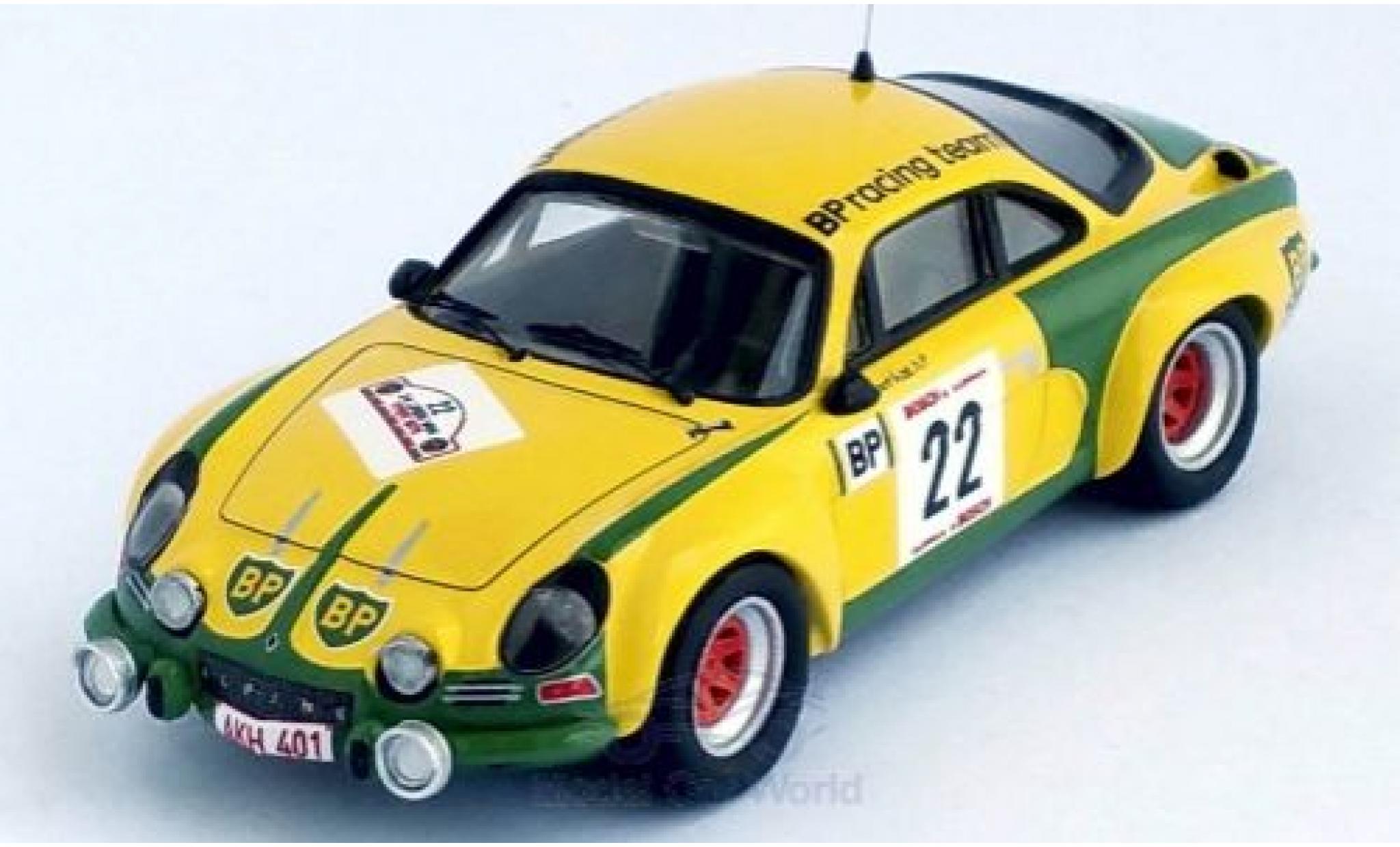 Alpine A110 1/43 Trofeu Renault No.22 BP Rally Ypres 1976 F.Roothaert/E.Nijs modellino in miniatura