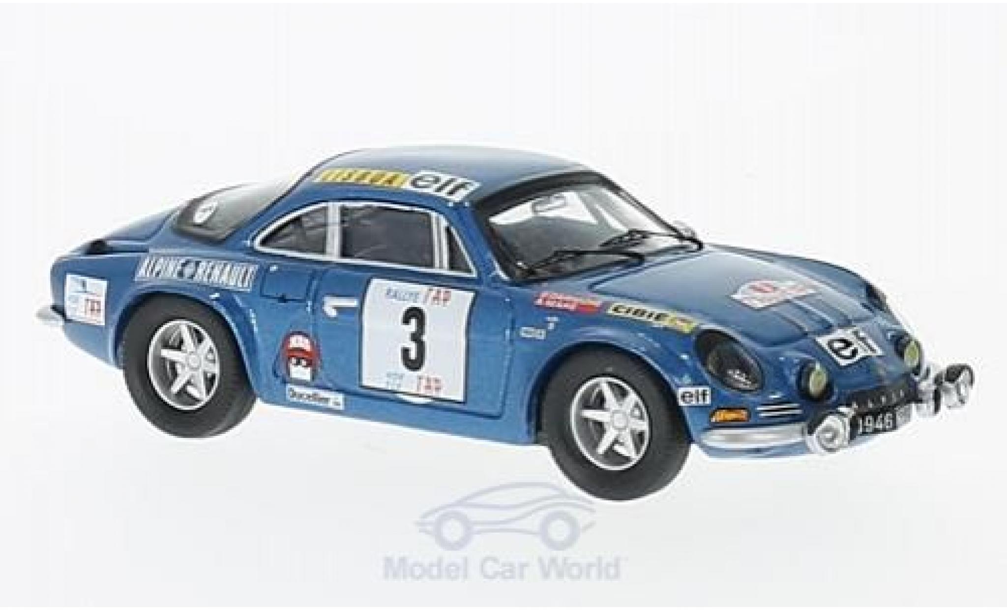 Alpine A110 1/43 Trofeu Renault No.3 Rallye Portugal 1973 B.Darniche/A.Mahe modellino in miniatura
