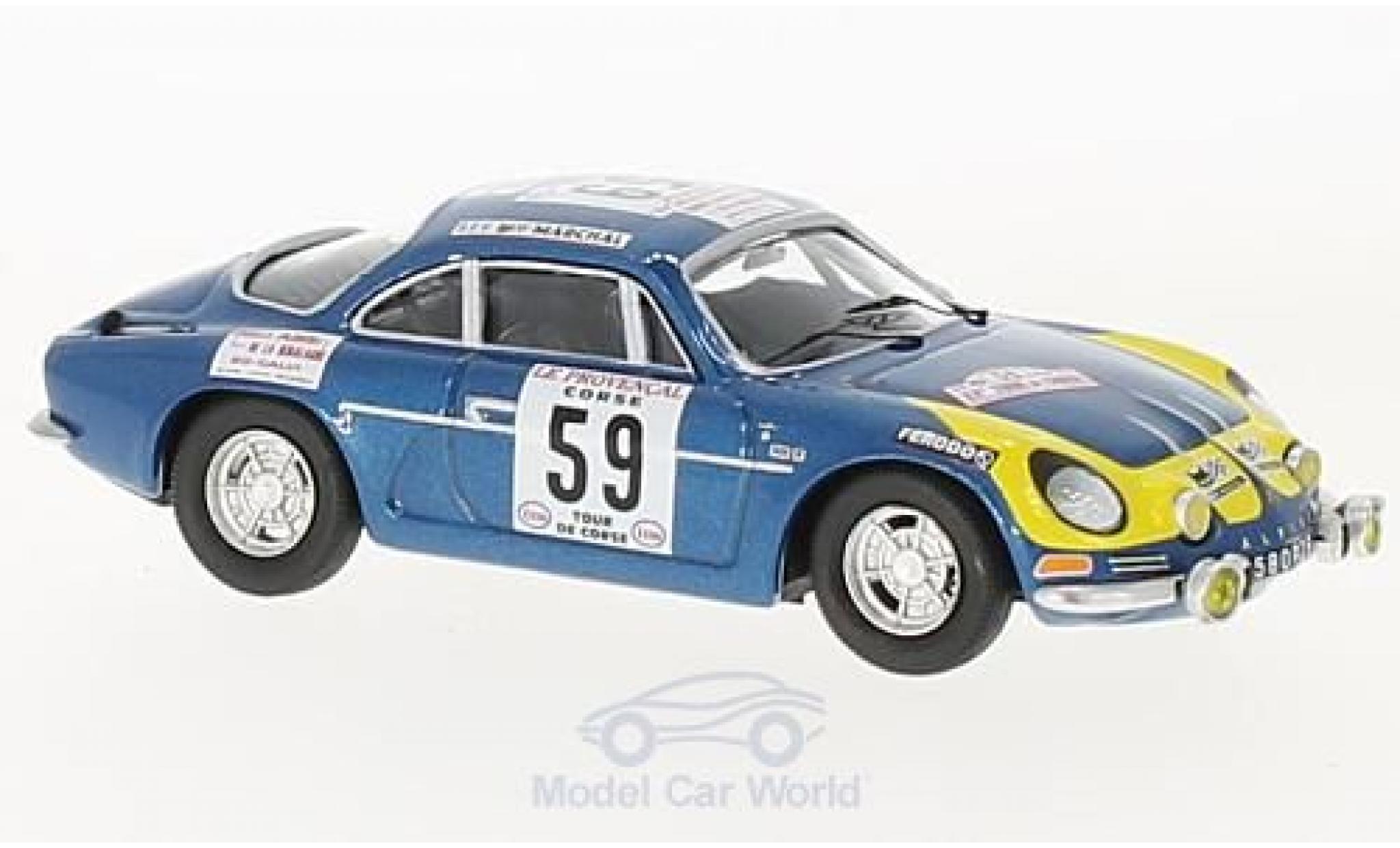 Alpine A110 1/43 Trofeu Renault No.59 Rallye WM Rallye Tour de Corse 1976 P-L.Moreau/P.Baron modellino in miniatura