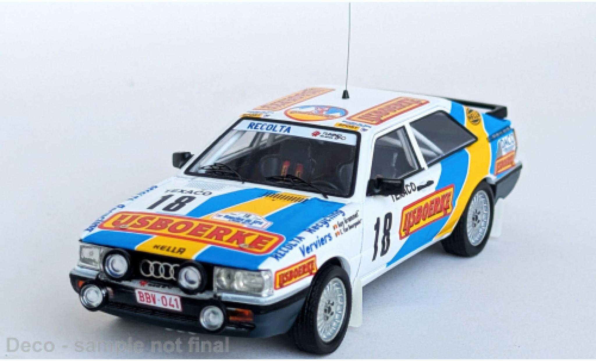 Audi Quattro Trofeu Coupe Boucles de Spa 1987 #18 1:43 modellino in miniatura